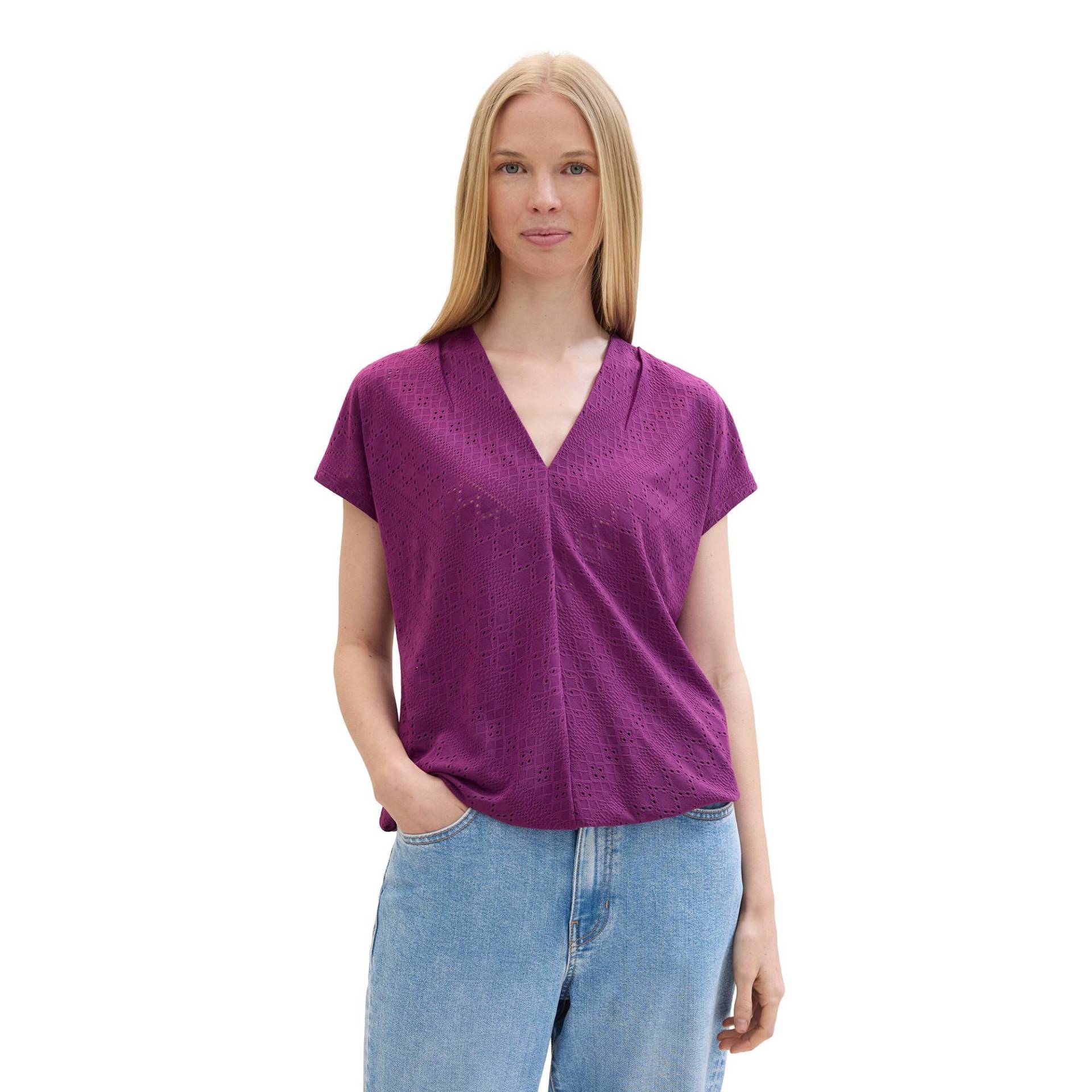 T-shirt Damen Orchidee XS von TOM TAILOR