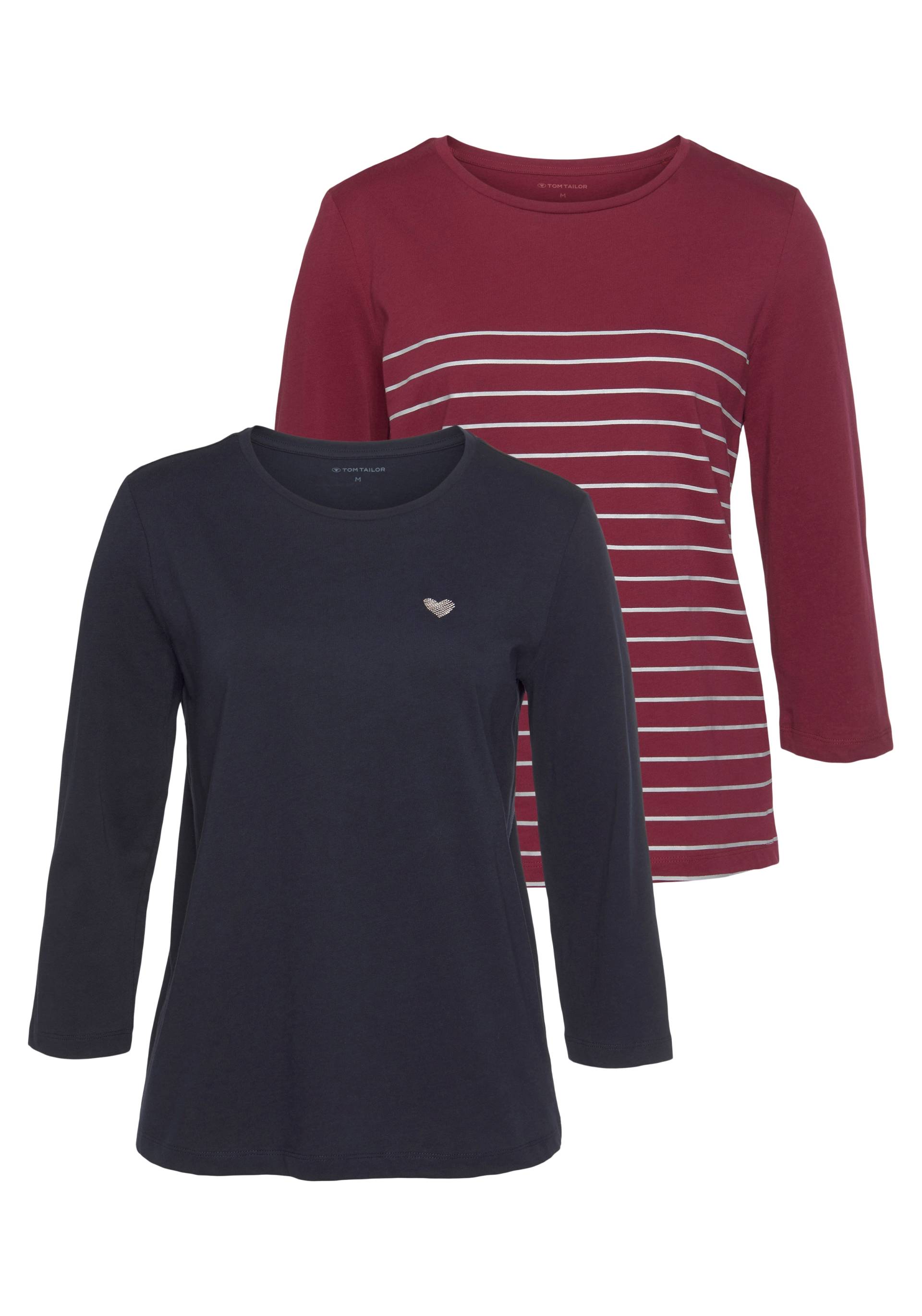 TOM TAILOR 3/4-Arm-Shirt, im Doppel - immer Ringel + uni TOM TAILOR 3/4-Arm-Shirt, im Doppel - immer Ringel + uni von TOM TAILOR