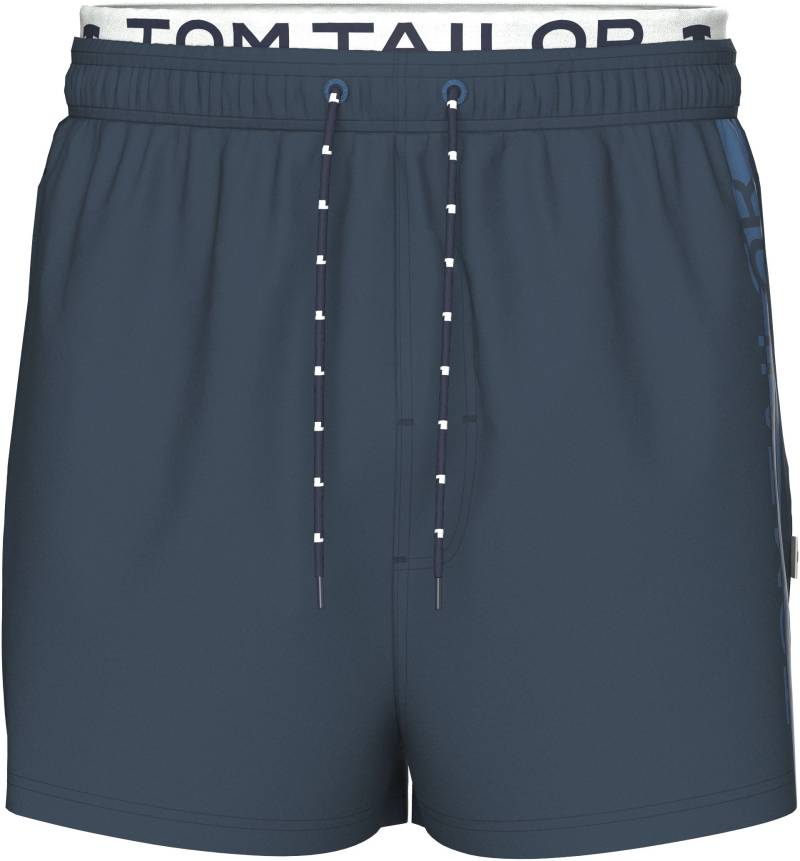 TOM TAILOR Badehose, Kordel mit Logodruck von TOM TAILOR