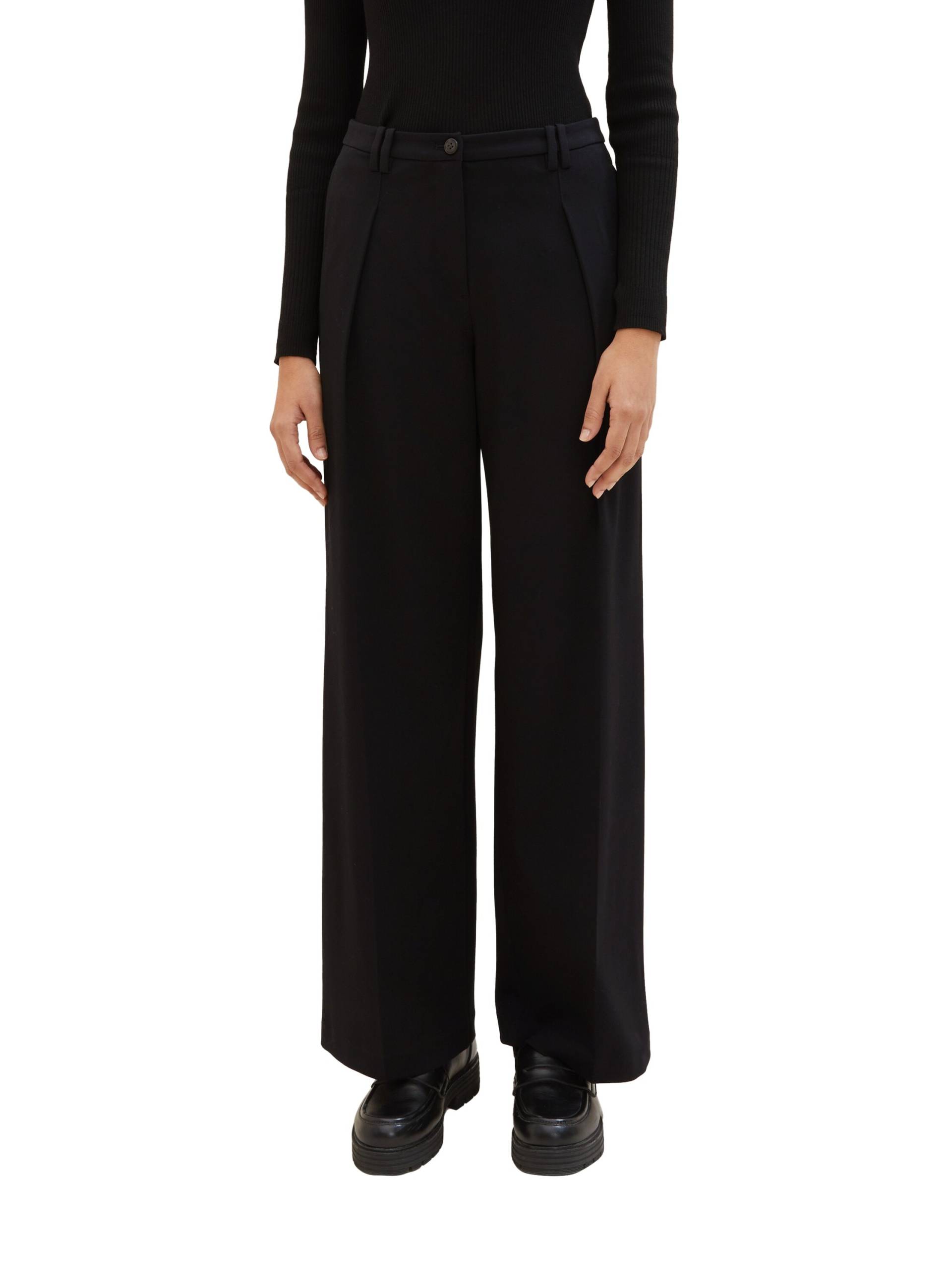 TOM TAILOR Bundfaltenhose »Lea Wide Leg«, mit weitem Bein von TOM TAILOR