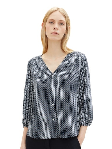 TOM TAILOR Druckbluse, mit durchgehender Knopfleiste von TOM TAILOR