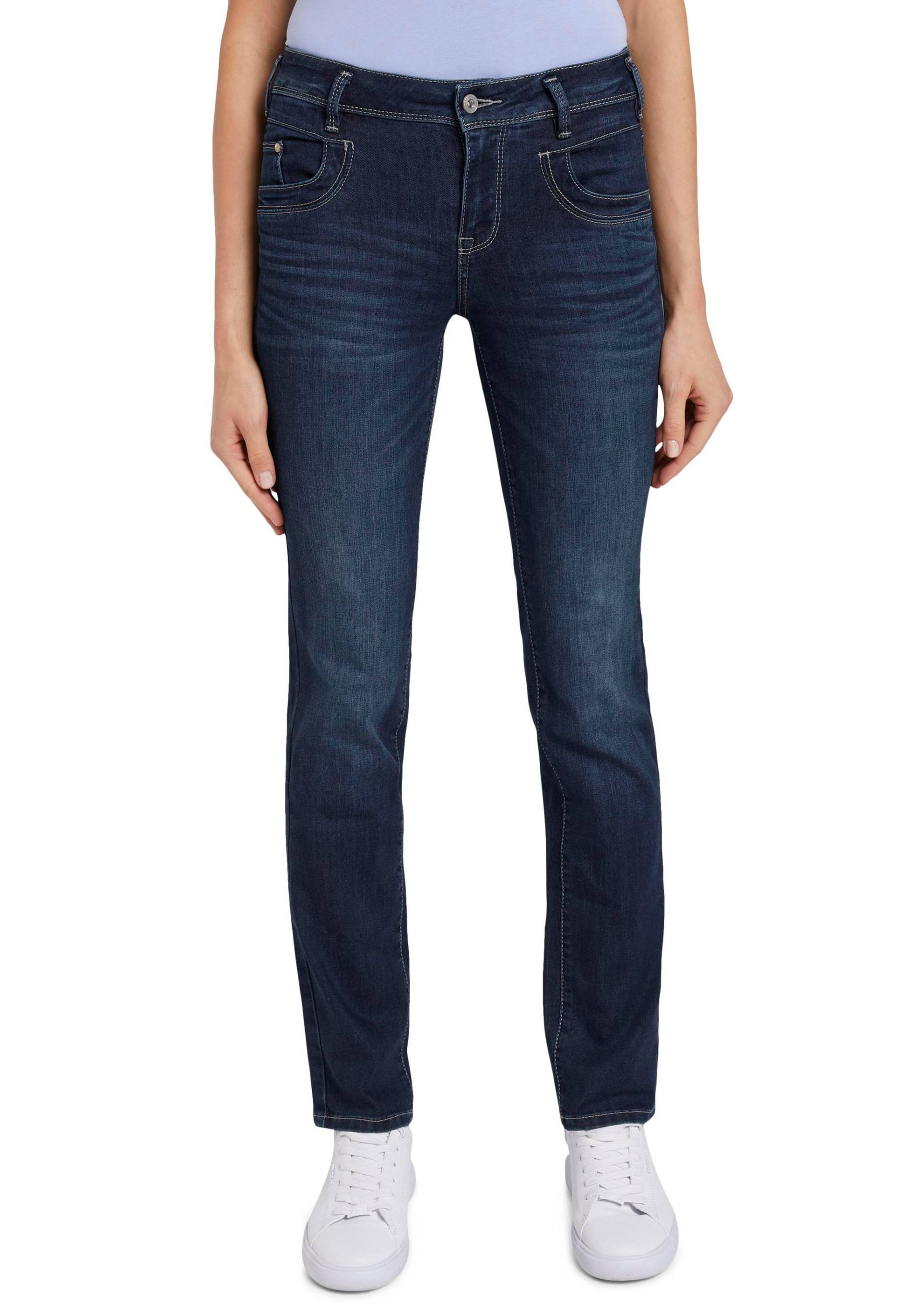 TOM TAILOR Gerade Jeans »Alexa Straight«, mit Kontrastnähten TOM TAILOR Gerade Jeans »Alexa Straight«, mit Kontrastnähten von TOM TAILOR