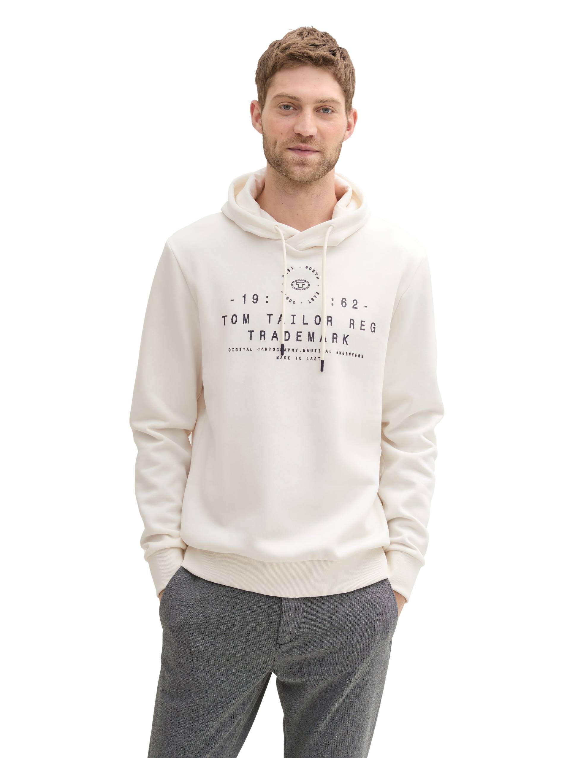 TOM TAILOR Kapuzensweatshirt, mit grossem Logo-Frontprint von TOM TAILOR