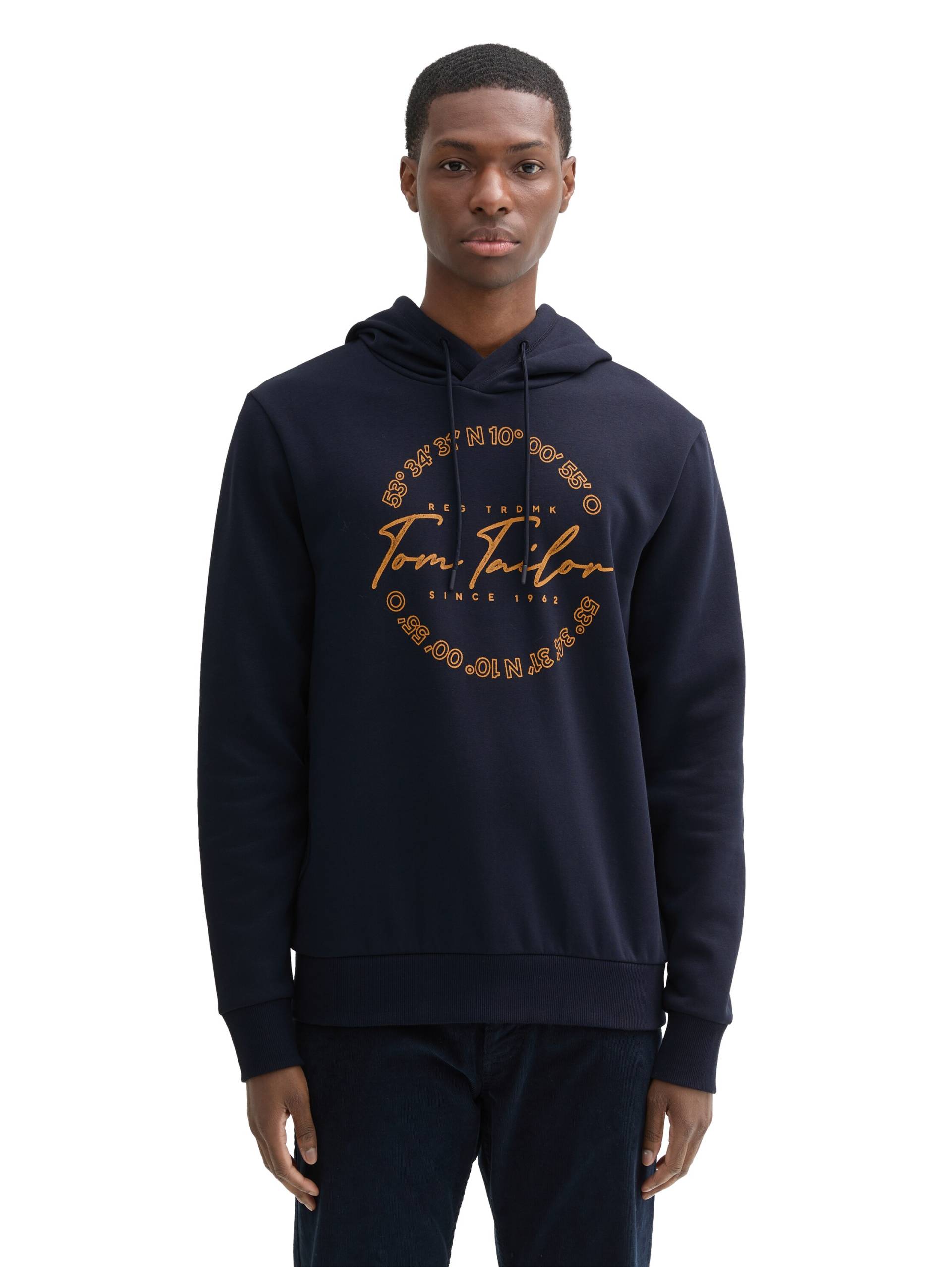 TOM TAILOR Kapuzensweatshirt, mit grossem Logo-Frontprint von TOM TAILOR