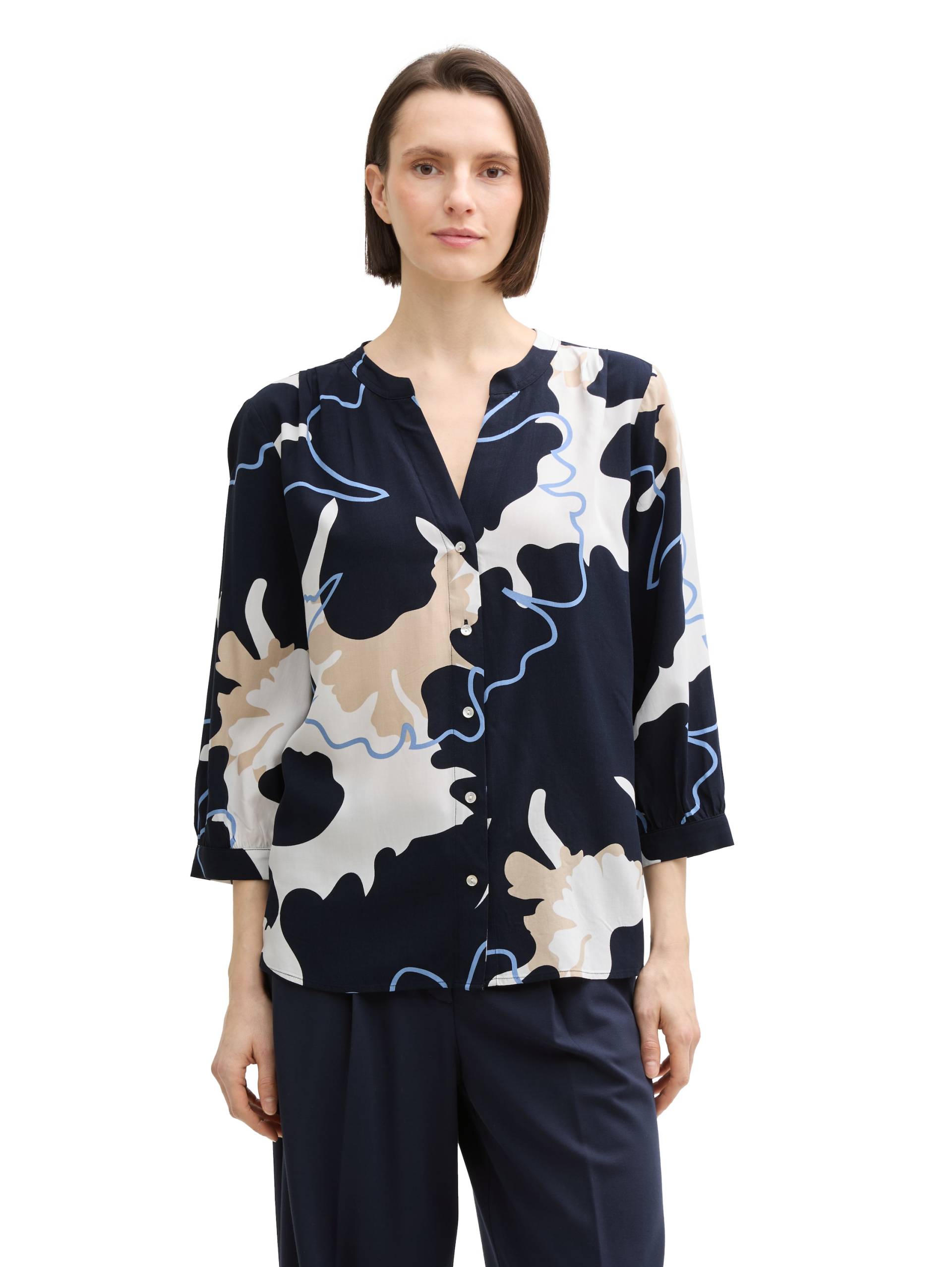 TOM TAILOR Klassische Bluse, mit All-Over Print von TOM TAILOR