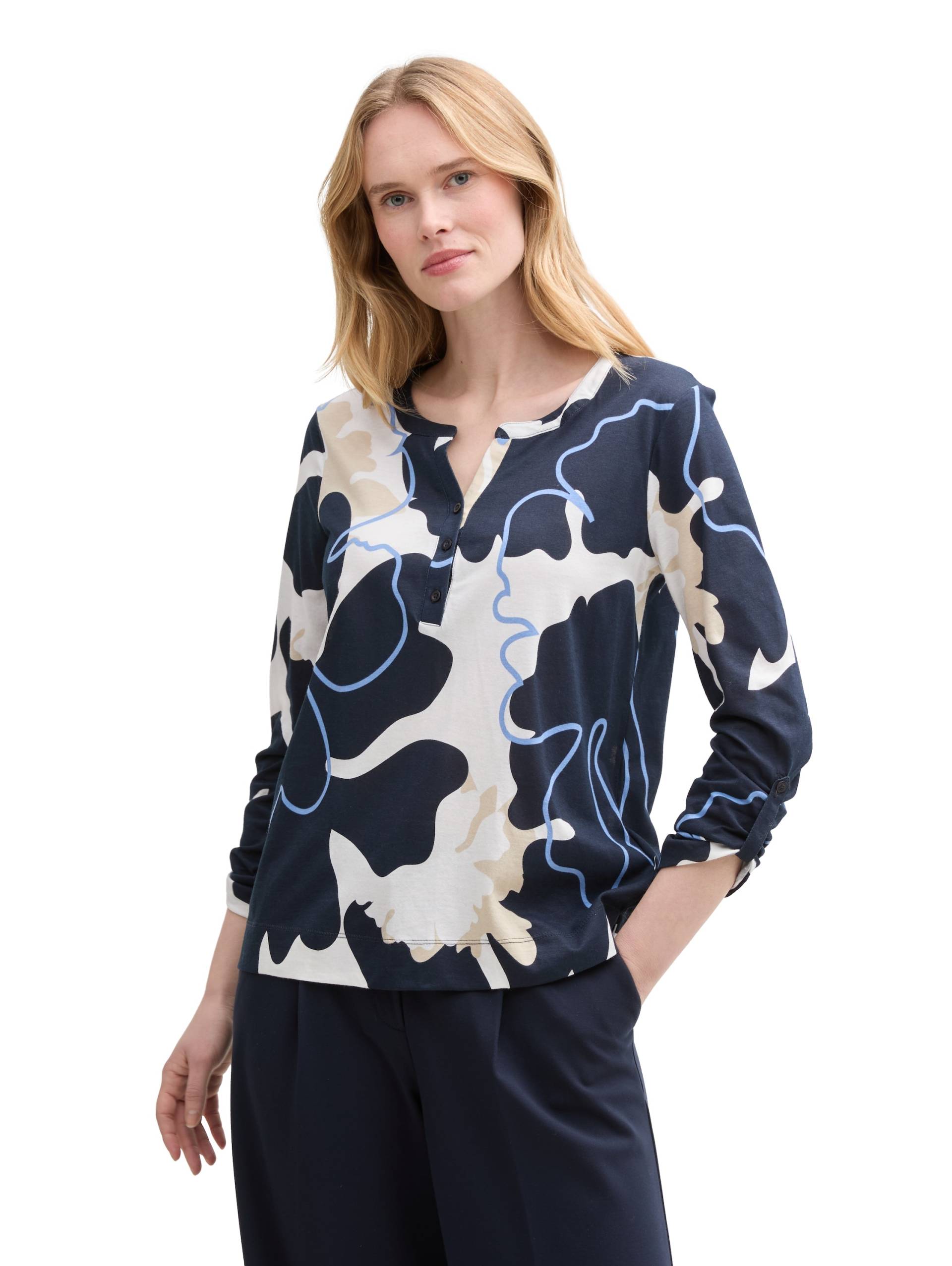 TOM TAILOR Langarmshirt, mit All-Over Print von TOM TAILOR