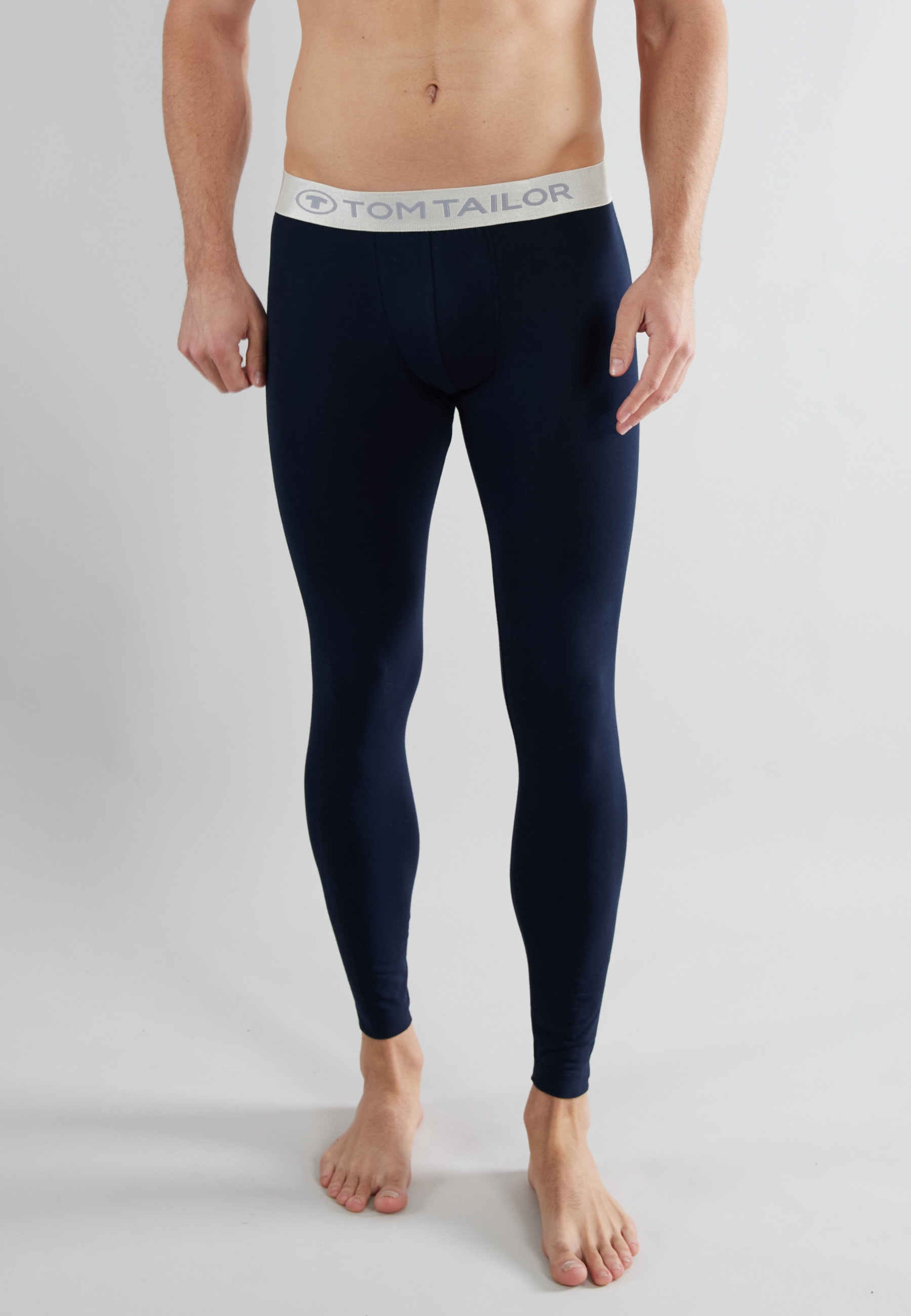 TOM TAILOR Leggings, mit farblich abgesetzem Logobund von TOM TAILOR