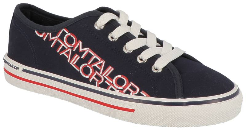 TOM TAILOR Plateausneaker, mit bunten Logobuchstaben, Freizeitschuh, Halbschuh, Schnürschuh von TOM TAILOR