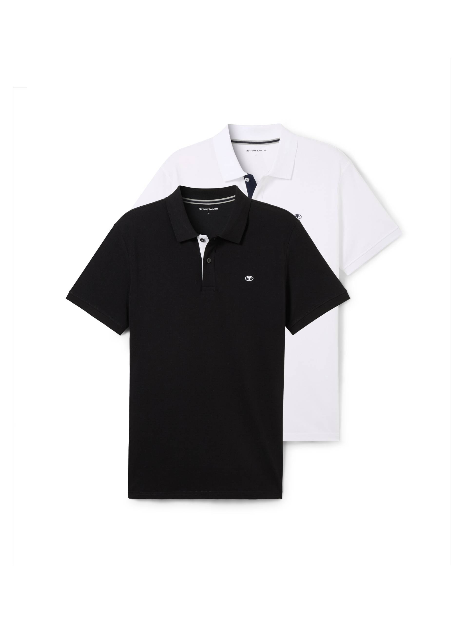 TOM TAILOR Poloshirt, im Doppelpack von TOM TAILOR