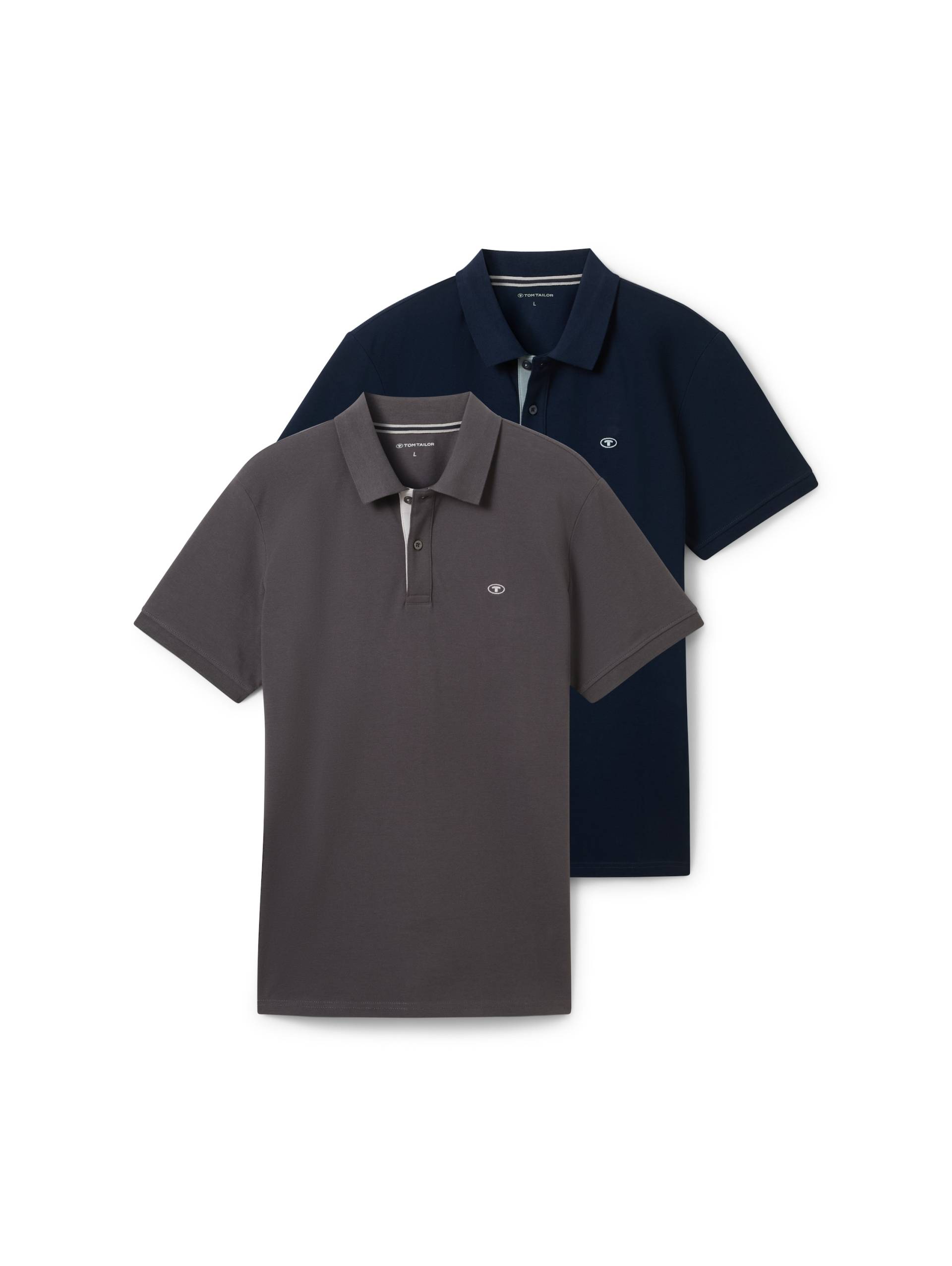 TOM TAILOR Poloshirt, im Doppelpack von TOM TAILOR