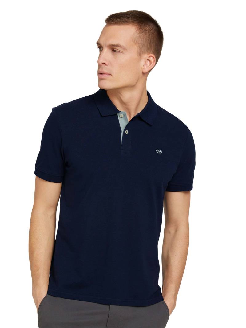 TOM TAILOR Poloshirt, mit Knopfleiste und Logo von TOM TAILOR