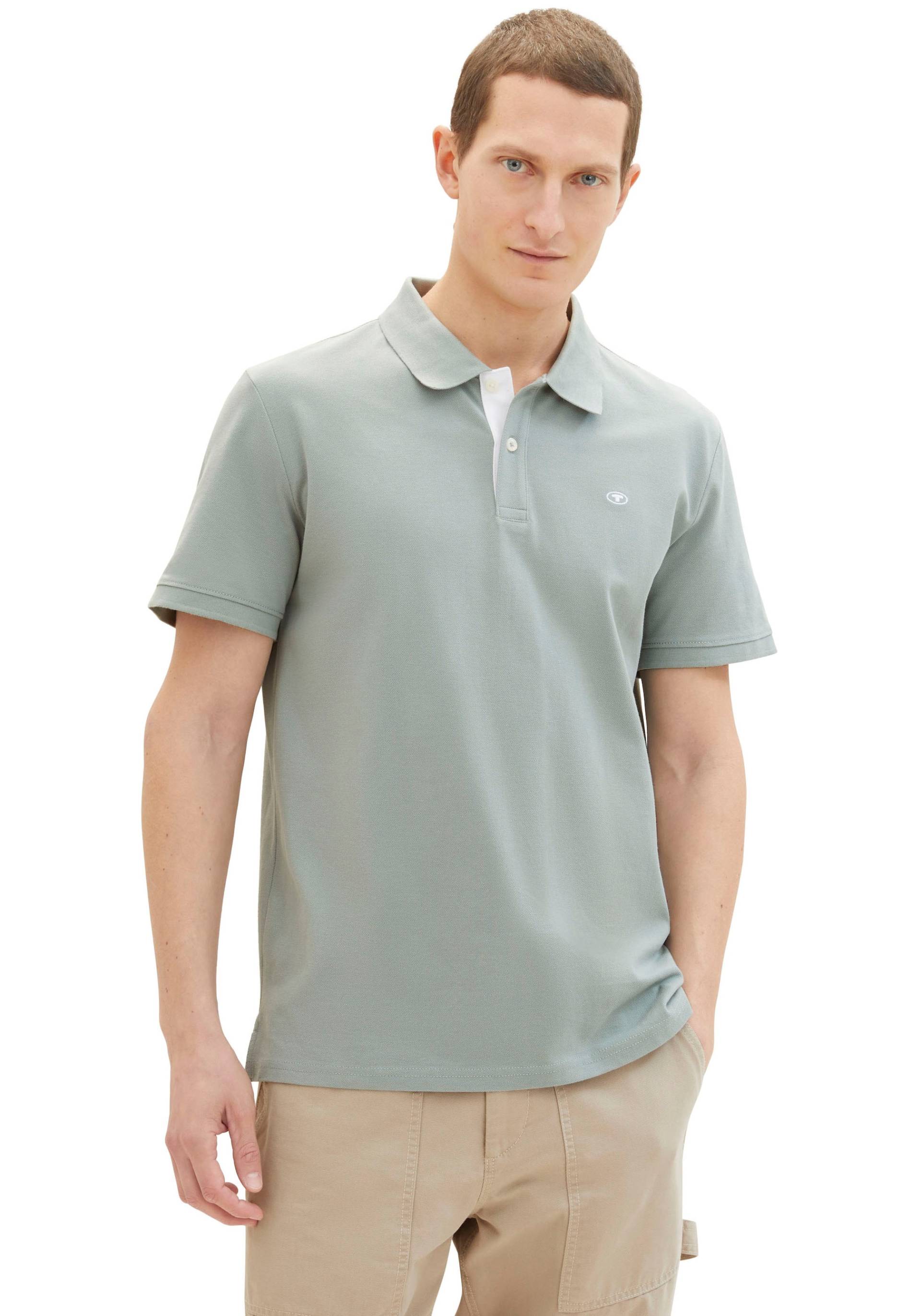 TOM TAILOR Poloshirt, mit Knopfleiste und Logo von TOM TAILOR