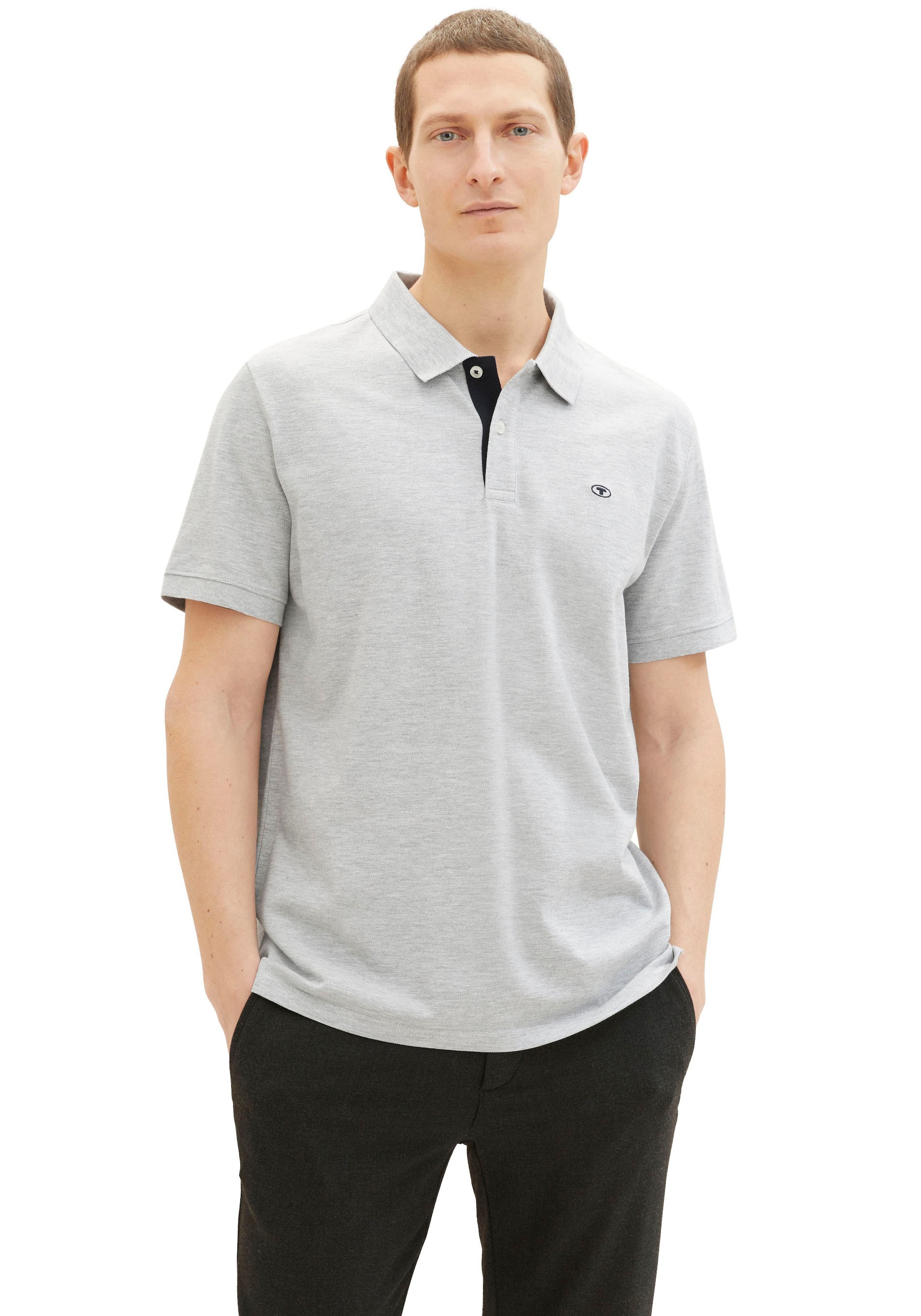 TOM TAILOR Poloshirt, mit Knopfleiste und Logo von TOM TAILOR