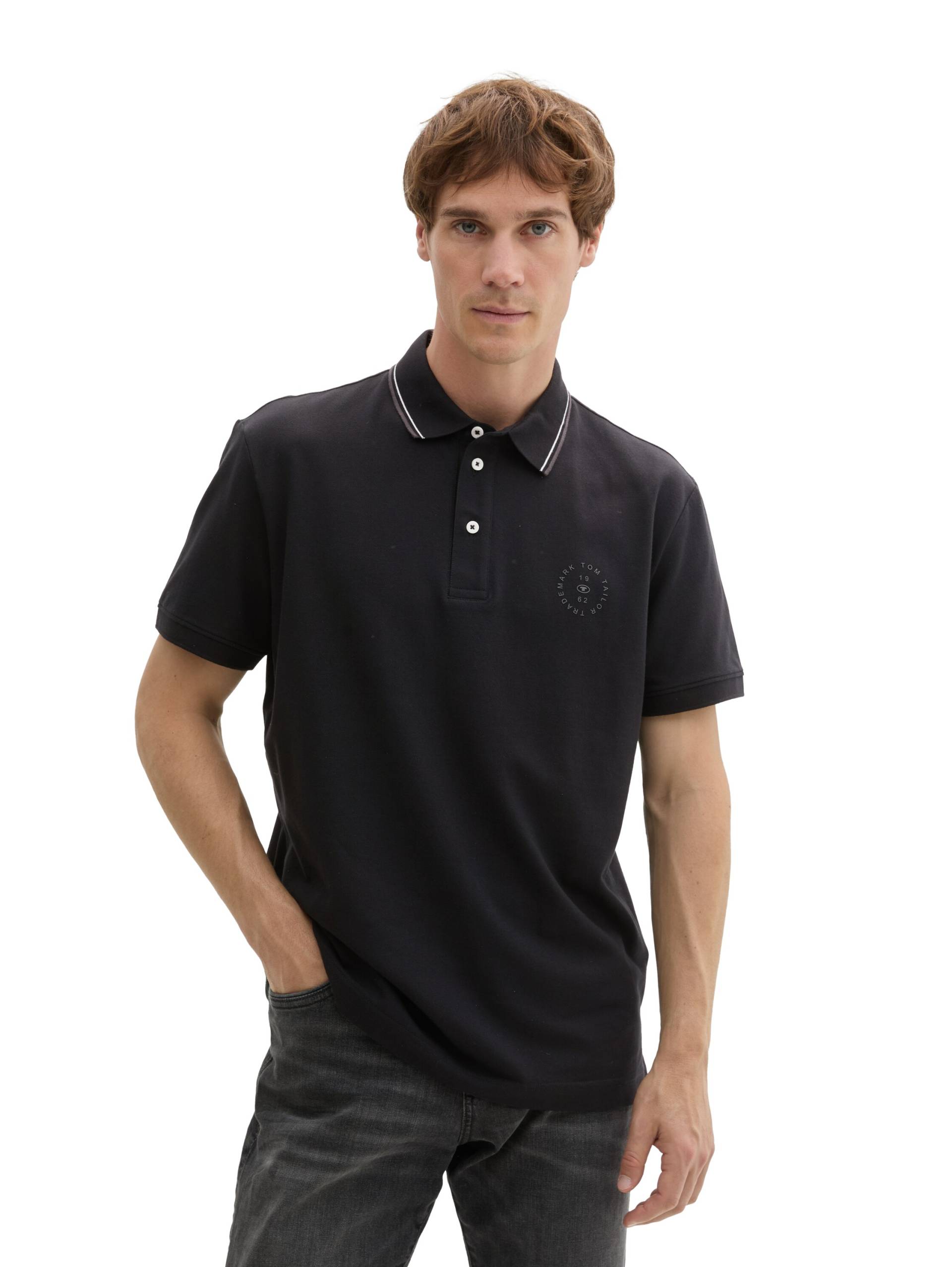 TOM TAILOR Poloshirt, mit Logo Print von TOM TAILOR