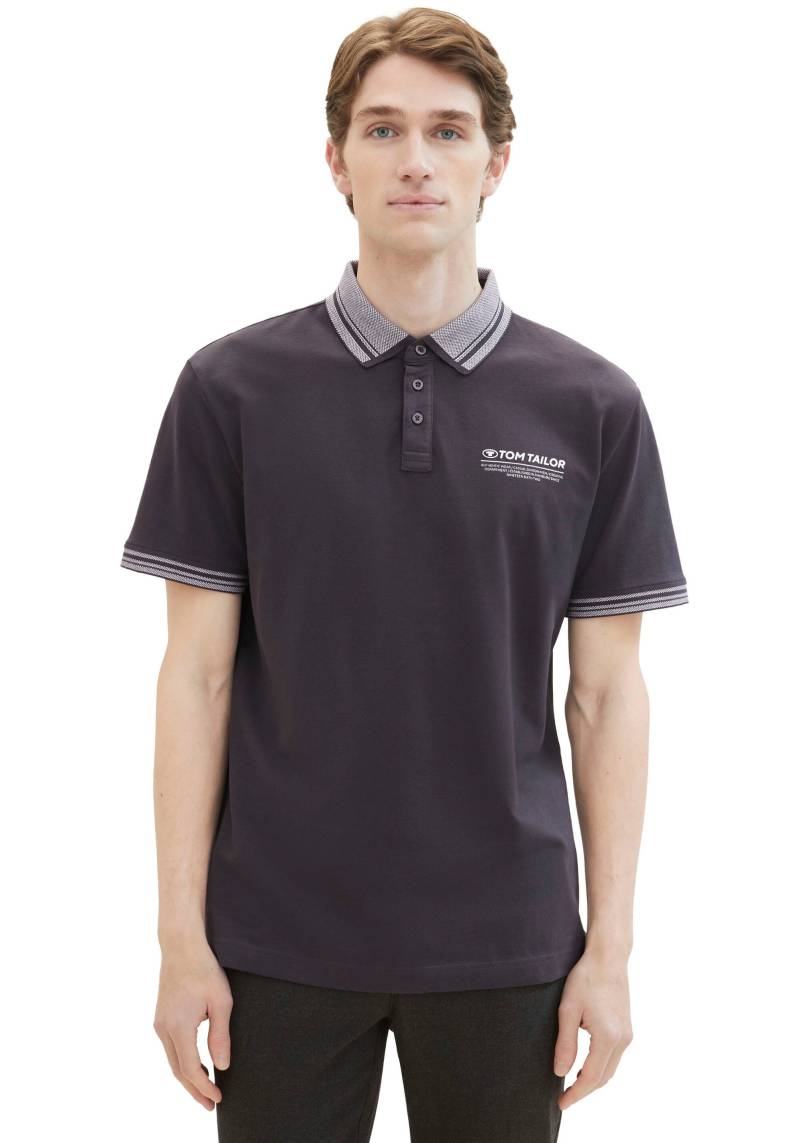 TOM TAILOR Poloshirt, mit Logo-Schriftzug auf der Brust von TOM TAILOR