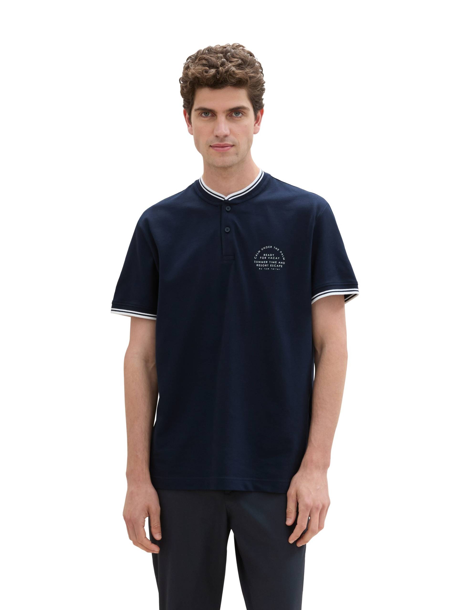 TOM TAILOR Poloshirt, mit Print von TOM TAILOR