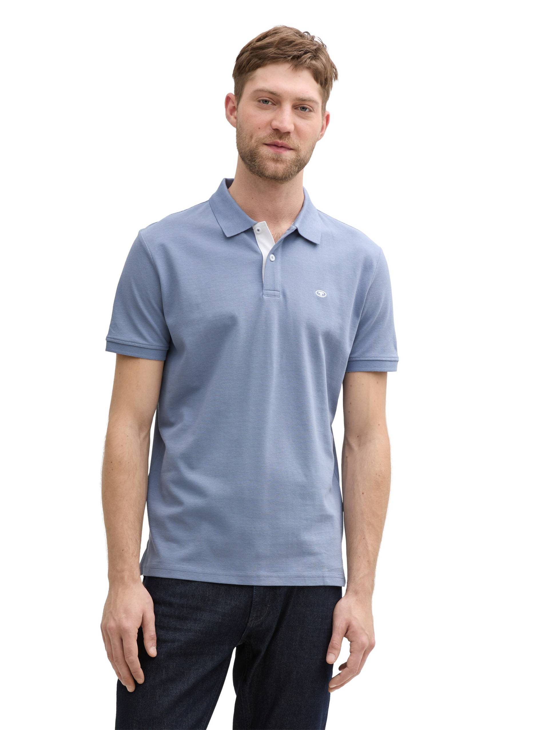 TOM TAILOR Poloshirt, mit farblich hervorgehobener Knopfleiste von TOM TAILOR