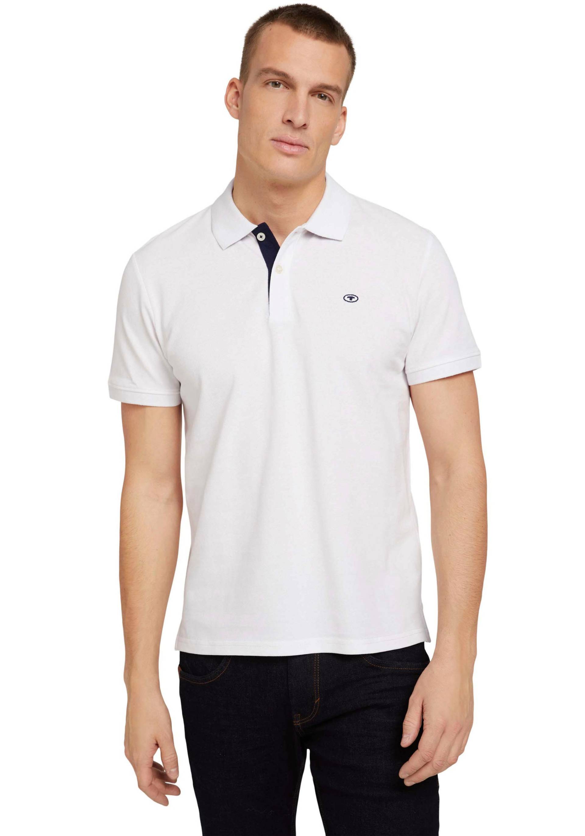 TOM TAILOR Poloshirt, mit Knopfleiste und Logo von TOM TAILOR