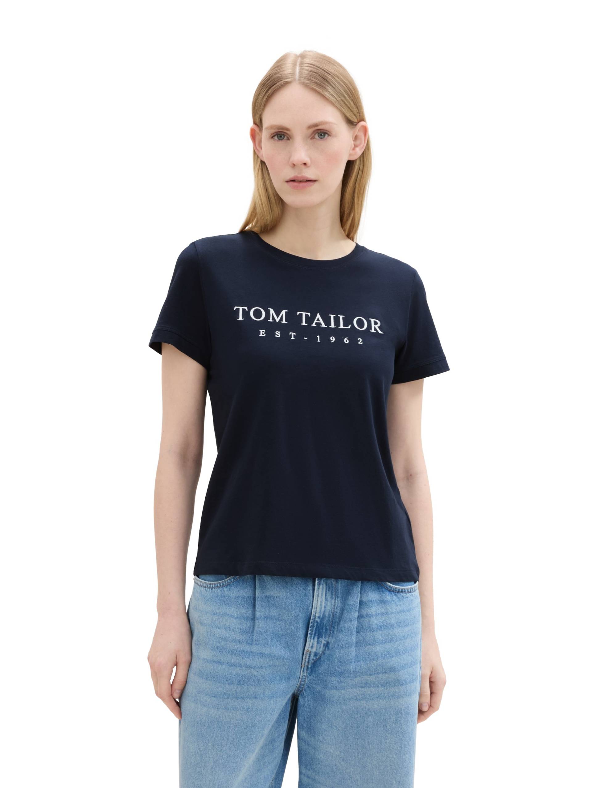 TOM TAILOR Print-Shirt, mit Logo Stickerei von TOM TAILOR