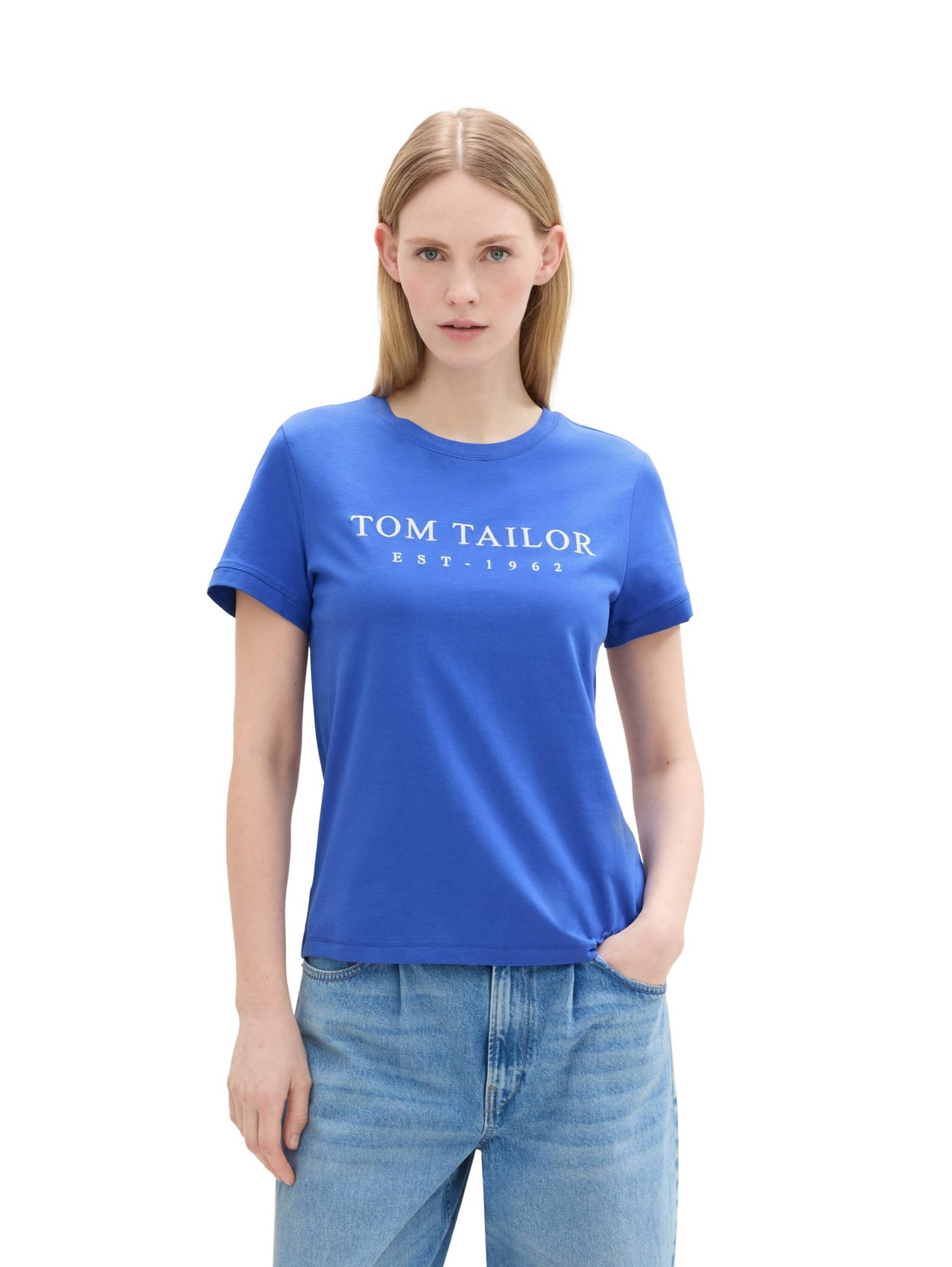 TOM TAILOR Print-Shirt, mit Logo Stickerei von TOM TAILOR