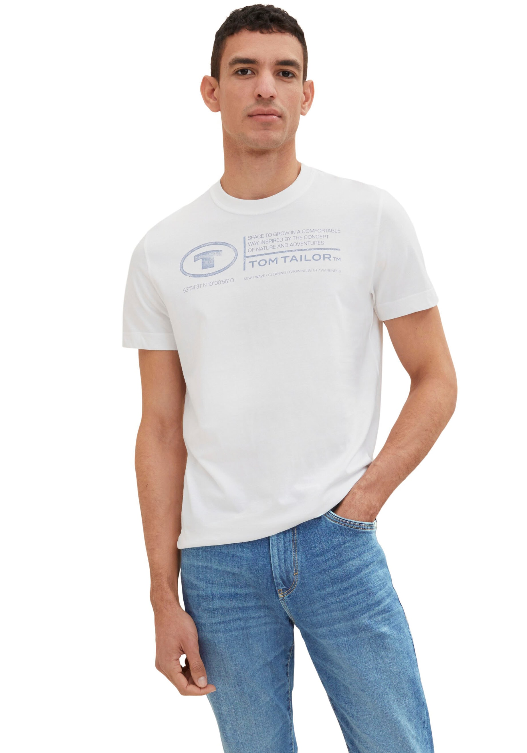 TOM TAILOR Print-Shirt »Tom Tailor Herren T-Shirt Frontprint« TOM TAILOR Print-Shirt »Tom Tailor Herren T-Shirt Frontprint« von TOM TAILOR