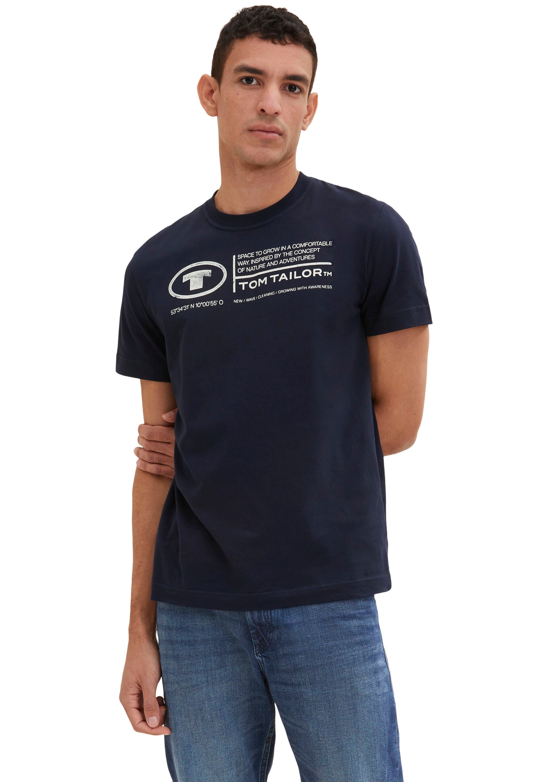 TOM TAILOR Print-Shirt »Tom Tailor Herren T-Shirt Frontprint« TOM TAILOR Print-Shirt »Tom Tailor Herren T-Shirt Frontprint« von TOM TAILOR