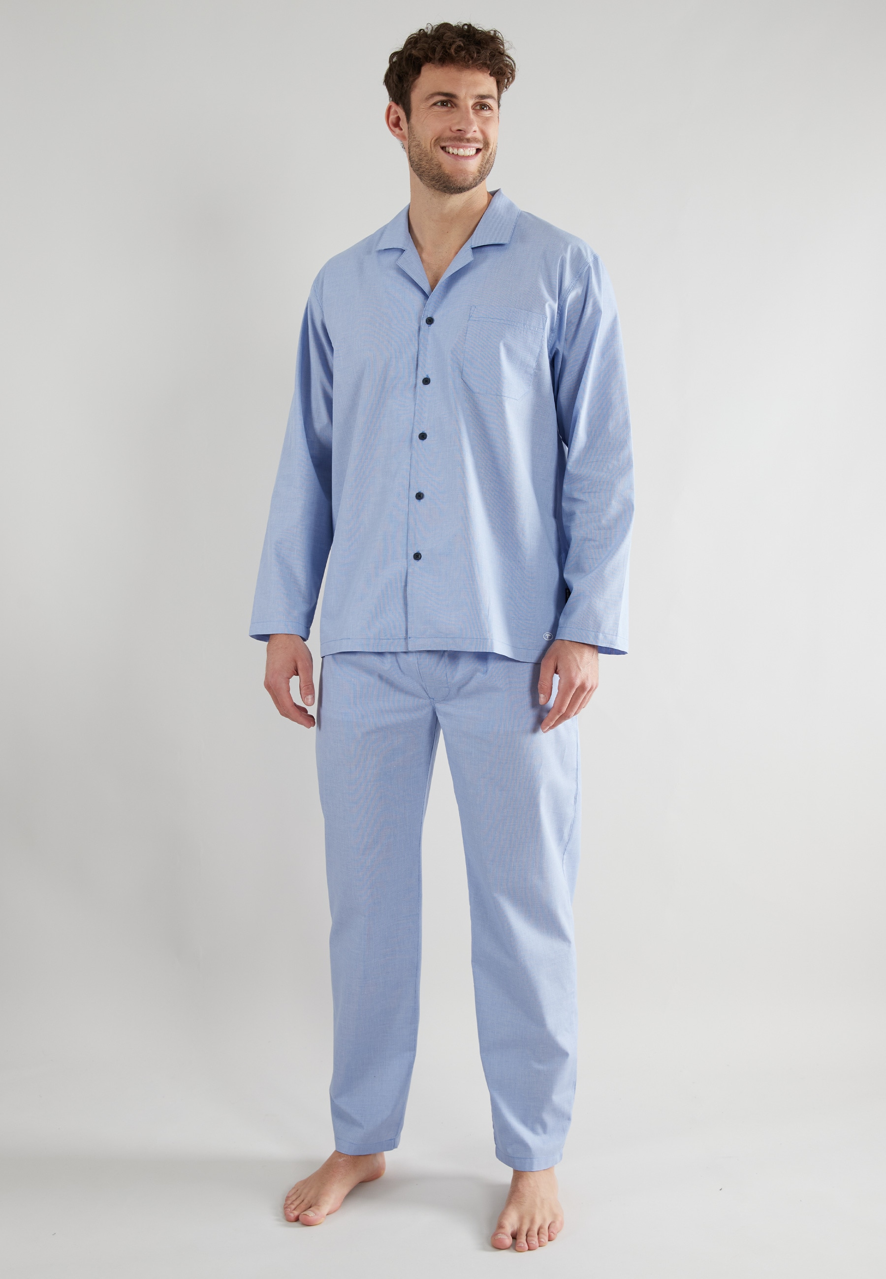 TOM TAILOR Pyjama, (2 tlg.), mit durchgängiger Knopfleiste von TOM TAILOR