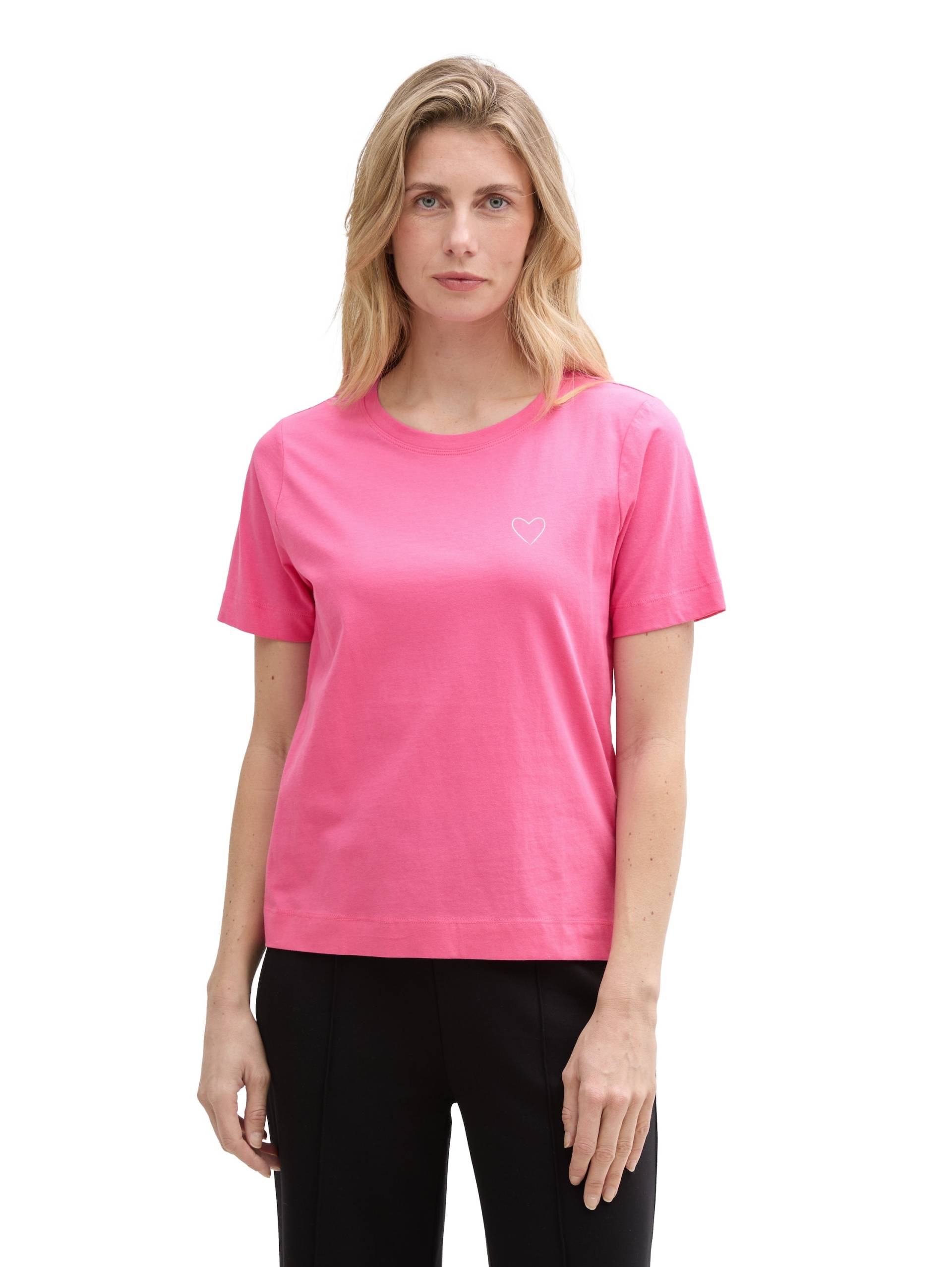 TOM TAILOR Rundhalsshirt, mit Herzmotiv als Frontprint TOM TAILOR Rundhalsshirt, mit Herzmotiv als Frontprint von TOM TAILOR
