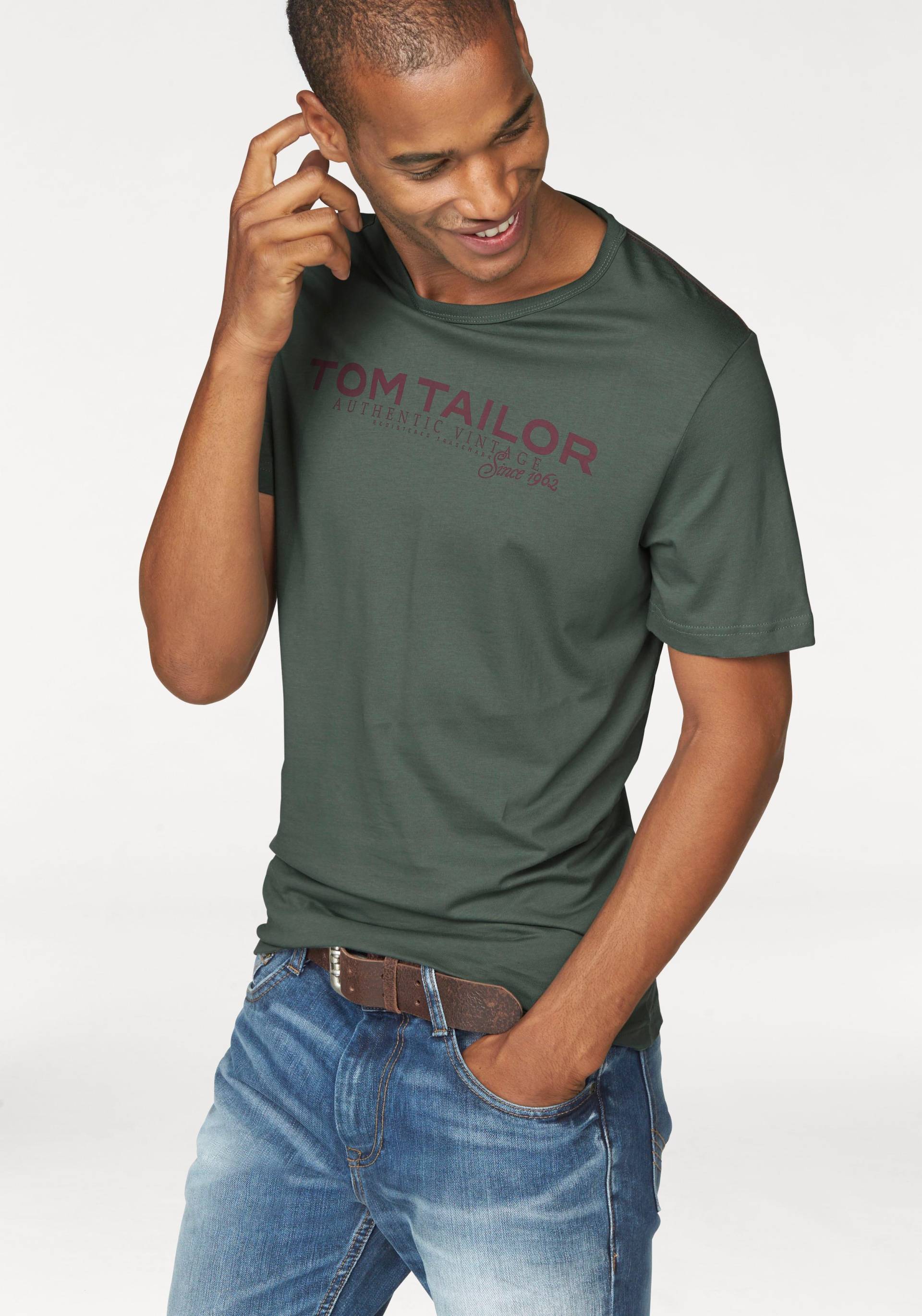 TOM TAILOR Rundhalsshirt, mit Logoprint von TOM TAILOR