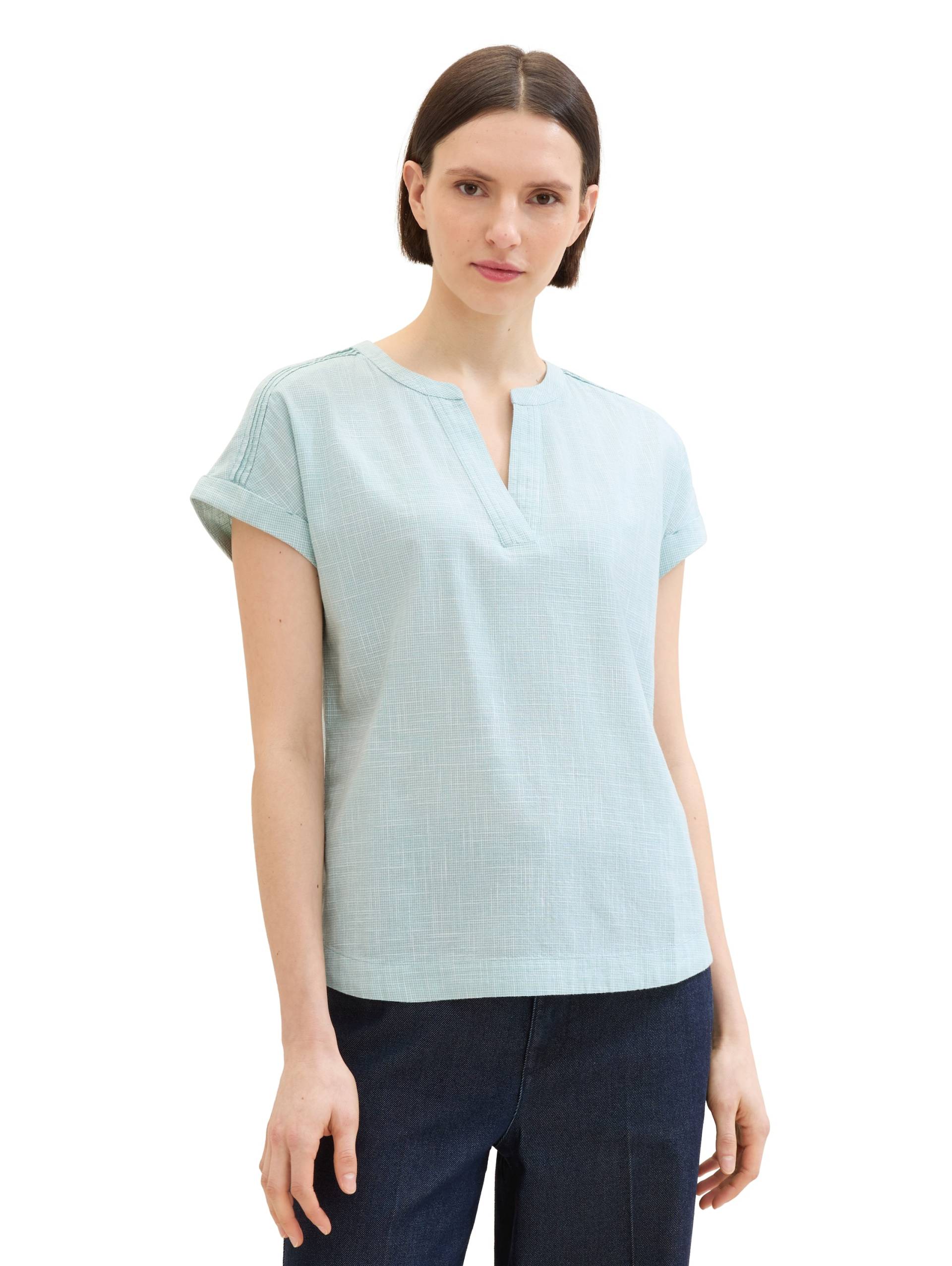 TOM TAILOR Schlupfbluse, Kurzarm, mit Web-Struktur und V-Ausschnitt TOM TAILOR Schlupfbluse, Kurzarm, mit Web-Struktur und V-Ausschnitt von TOM TAILOR