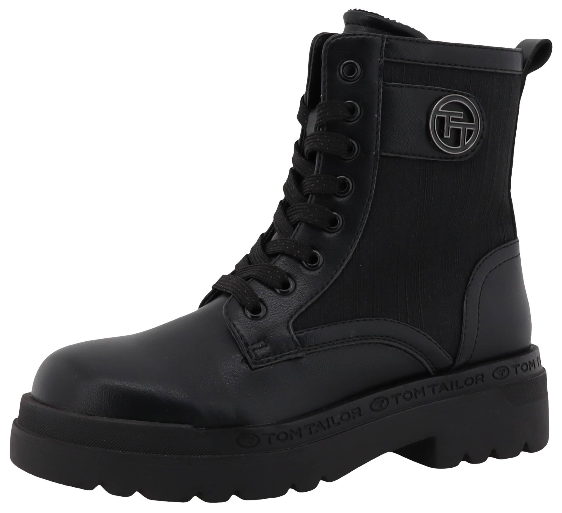 TOM TAILOR Schnürboots, Blockabsatz, Schnürstiefelette in bequemer Weite G (= weit) von TOM TAILOR
