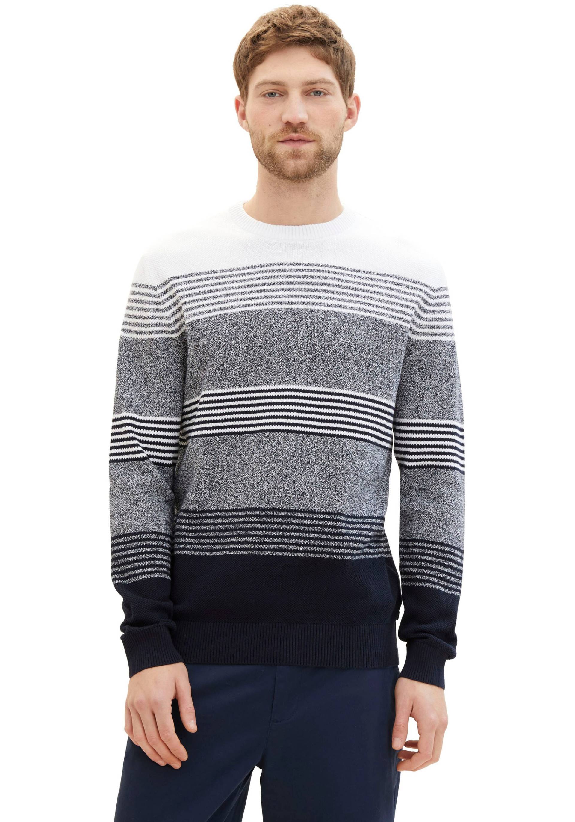 TOM TAILOR Streifenpullover, mit Streifen-Optik von TOM TAILOR