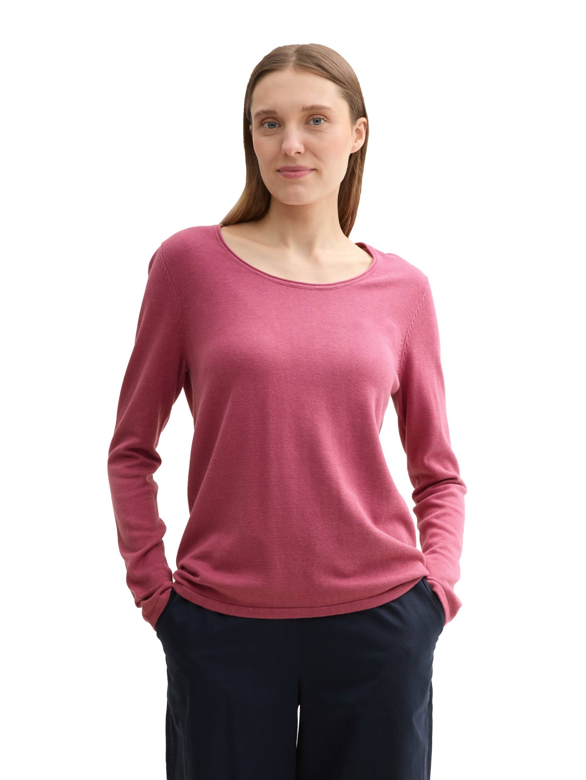 TOM TAILOR Strickpullover, aus Viskose mit Rundhalsausschnitt TOM TAILOR Strickpullover, aus Viskose mit Rundhalsausschnitt von TOM TAILOR