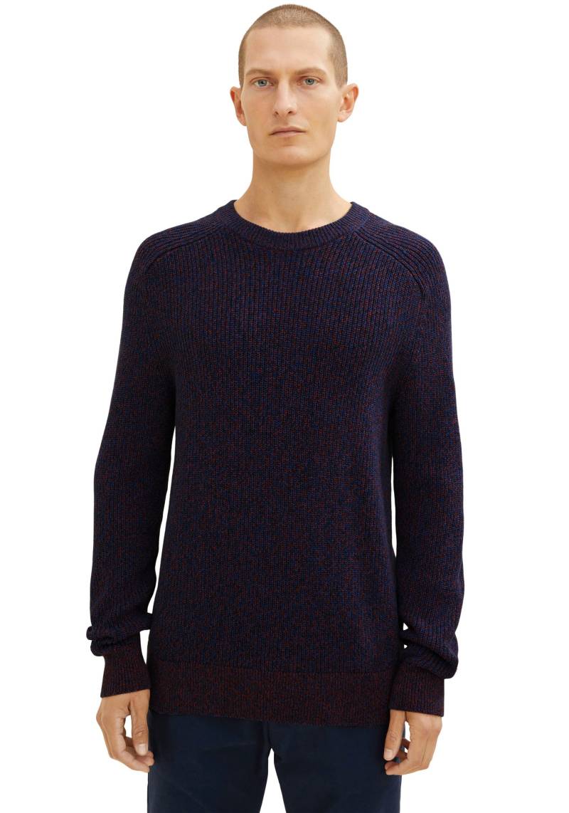 TOM TAILOR Strickpullover, meliert, mit Rundhals von TOM TAILOR