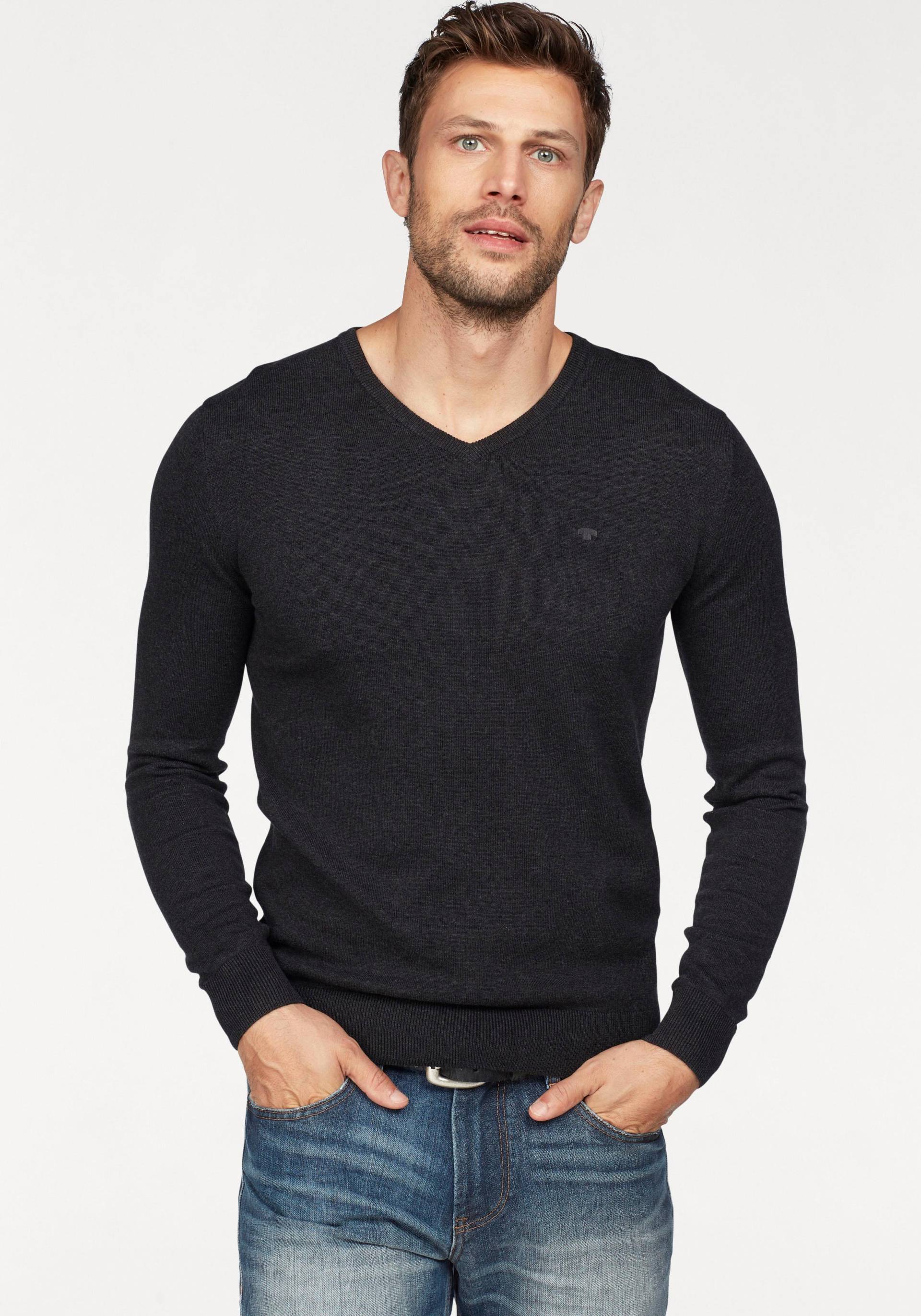 TOM TAILOR Strickpullover, mit Logostickerei von TOM TAILOR