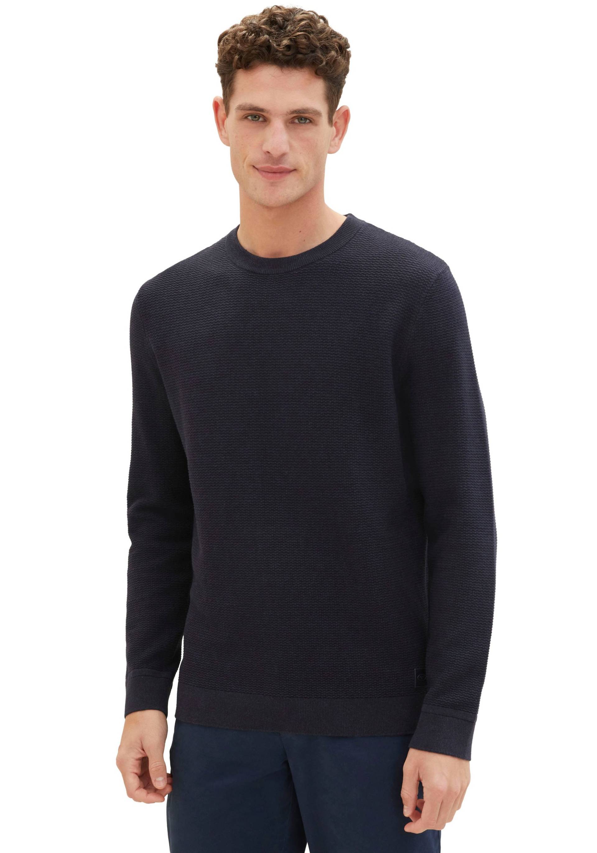 TOM TAILOR Strickpullover, mit Logo-Badge an der Seite von TOM TAILOR