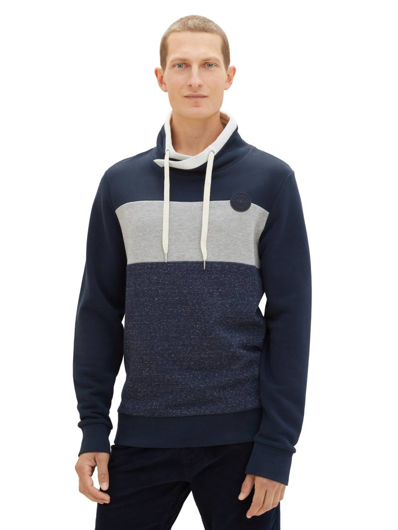 TOM TAILOR Sweatshirt, mit Colorblocking und Stehkragen von TOM TAILOR