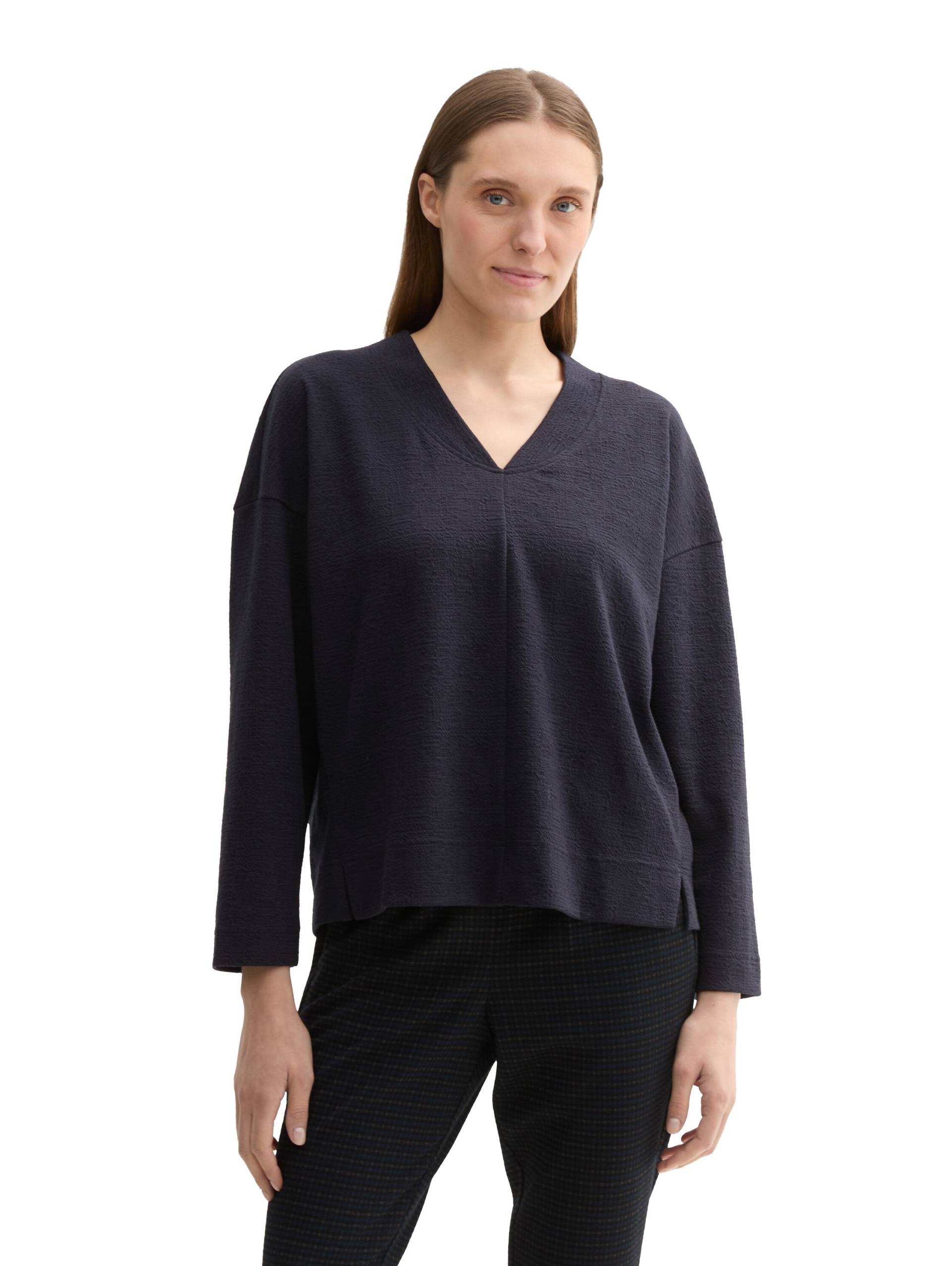 TOM TAILOR Sweatshirt, mit Struktur und V-Ausschnitt TOM TAILOR Sweatshirt, mit Struktur und V-Ausschnitt von TOM TAILOR