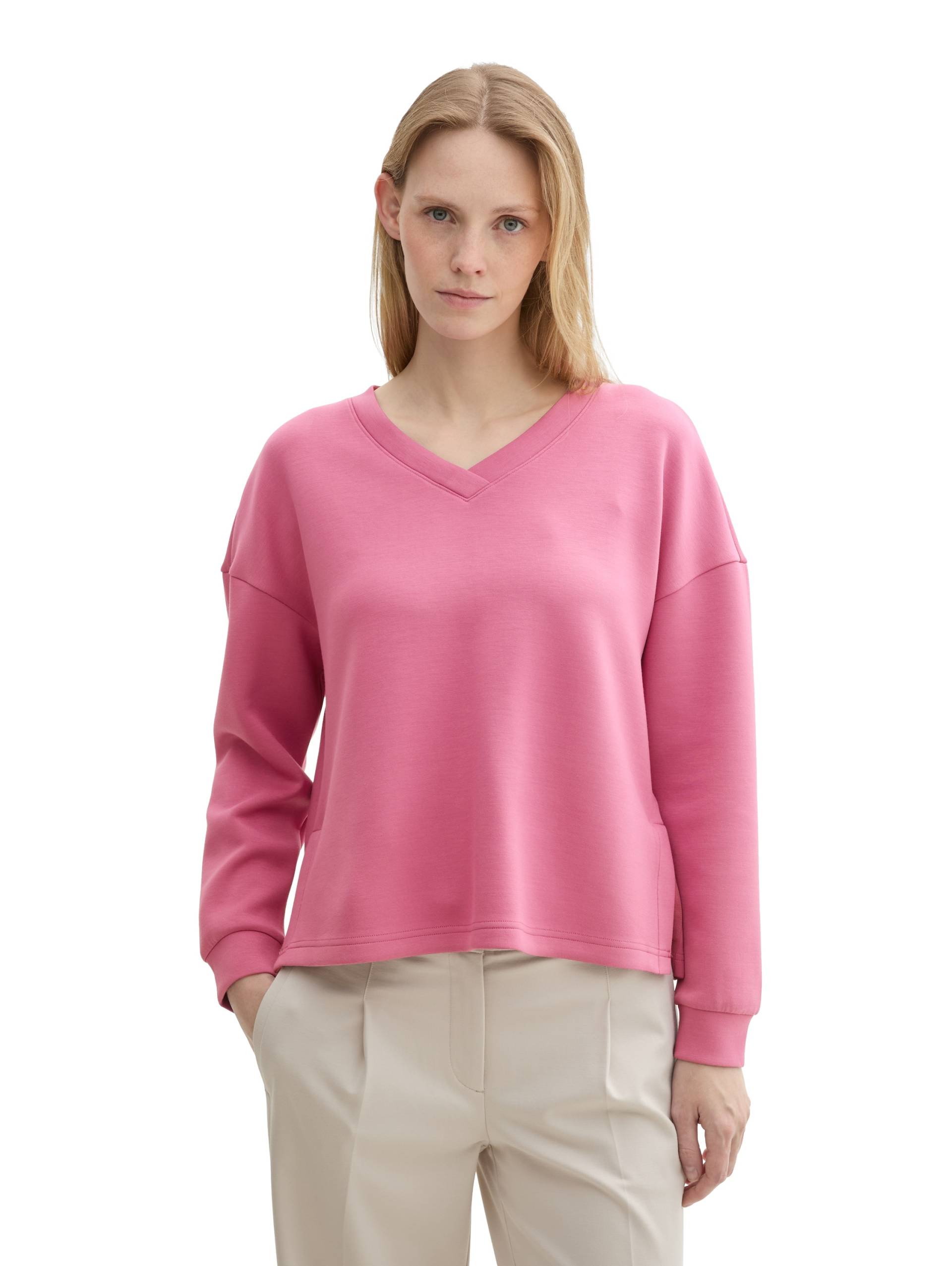 TOM TAILOR Sweatshirt »Scuba«, mit V-Ausschnitt von TOM TAILOR