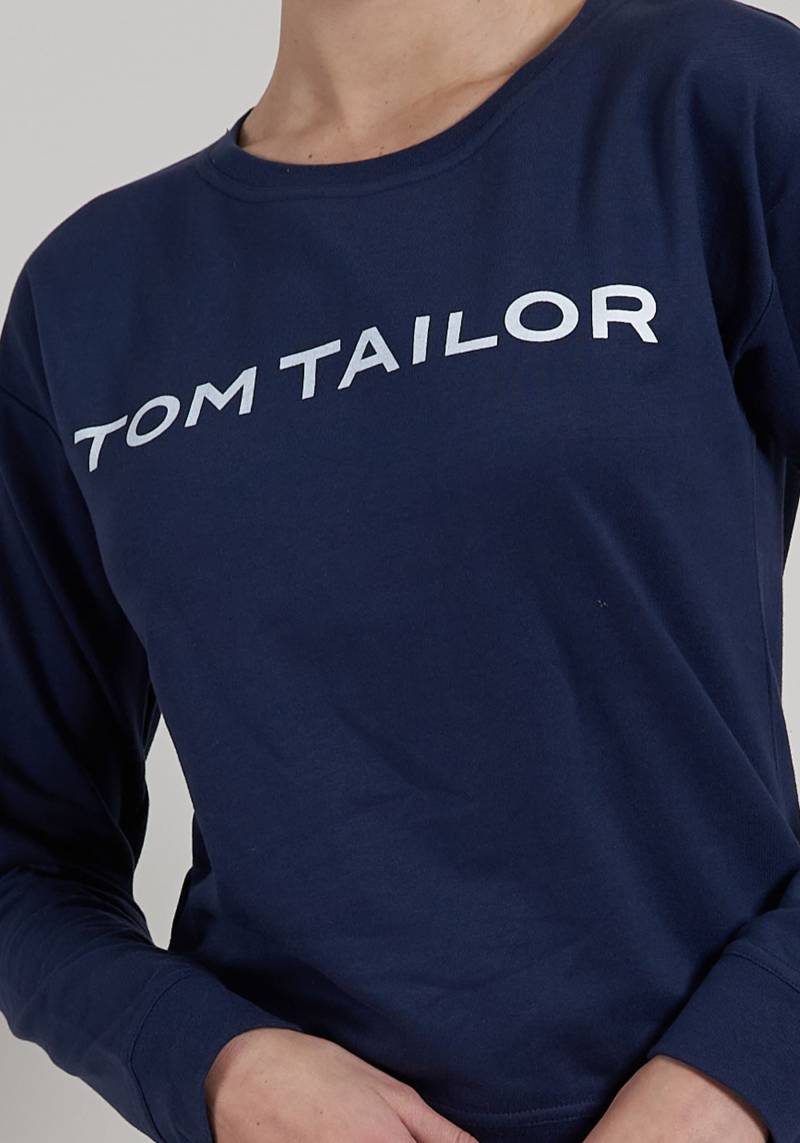 TOM TAILOR Sweatshirt, mit Basic Fit, verziert durch Logoschriftzug von TOM TAILOR