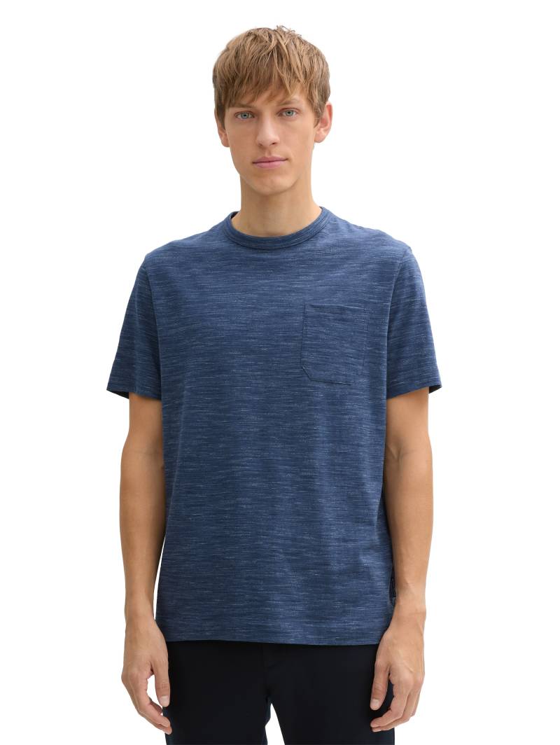 TOM TAILOR T-Shirt, in Melange Optik von TOM TAILOR