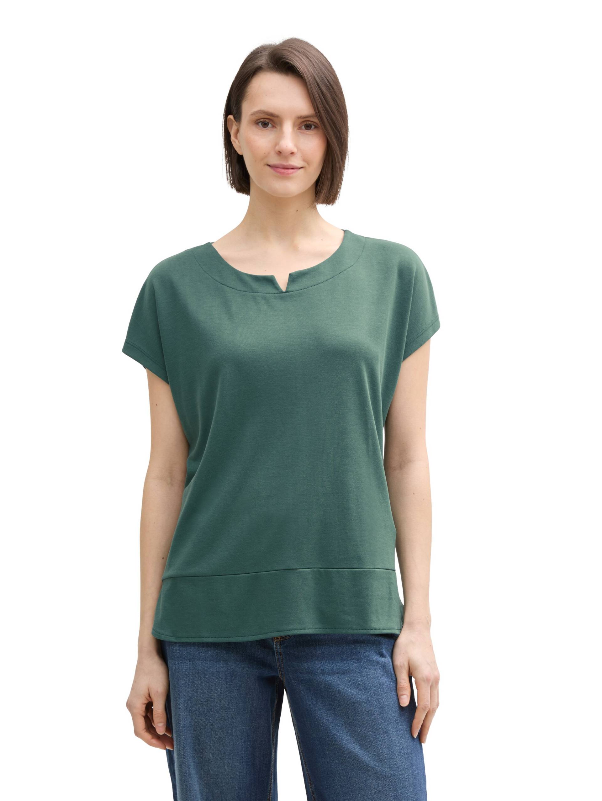 TOM TAILOR T-Shirt, mit geschlitztem Rundhalsaussschnitt TOM TAILOR T-Shirt, mit geschlitztem Rundhalsaussschnitt von TOM TAILOR