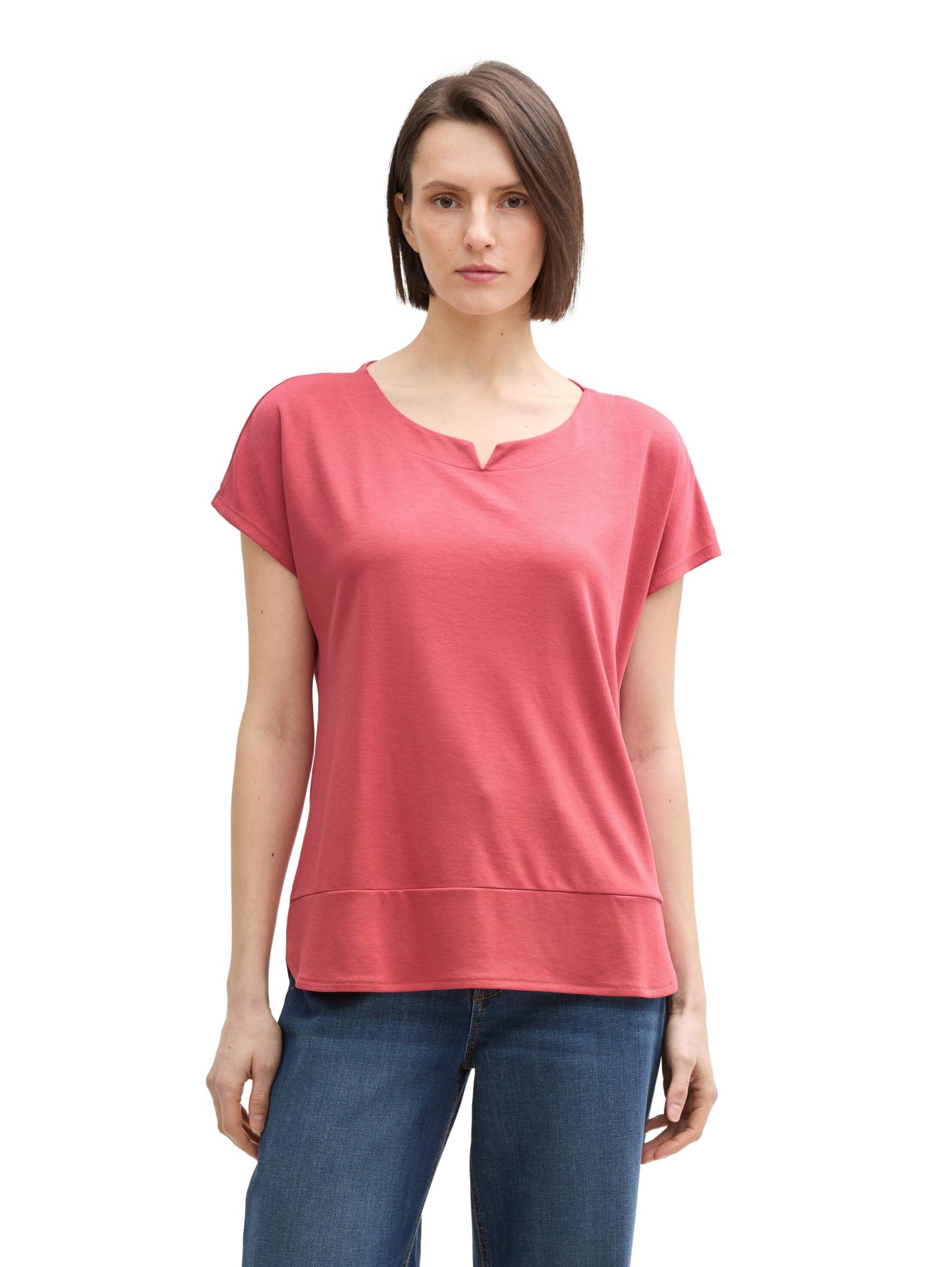 TOM TAILOR T-Shirt, mit geschlitztem Rundhalsaussschnitt TOM TAILOR T-Shirt, mit geschlitztem Rundhalsaussschnitt von TOM TAILOR