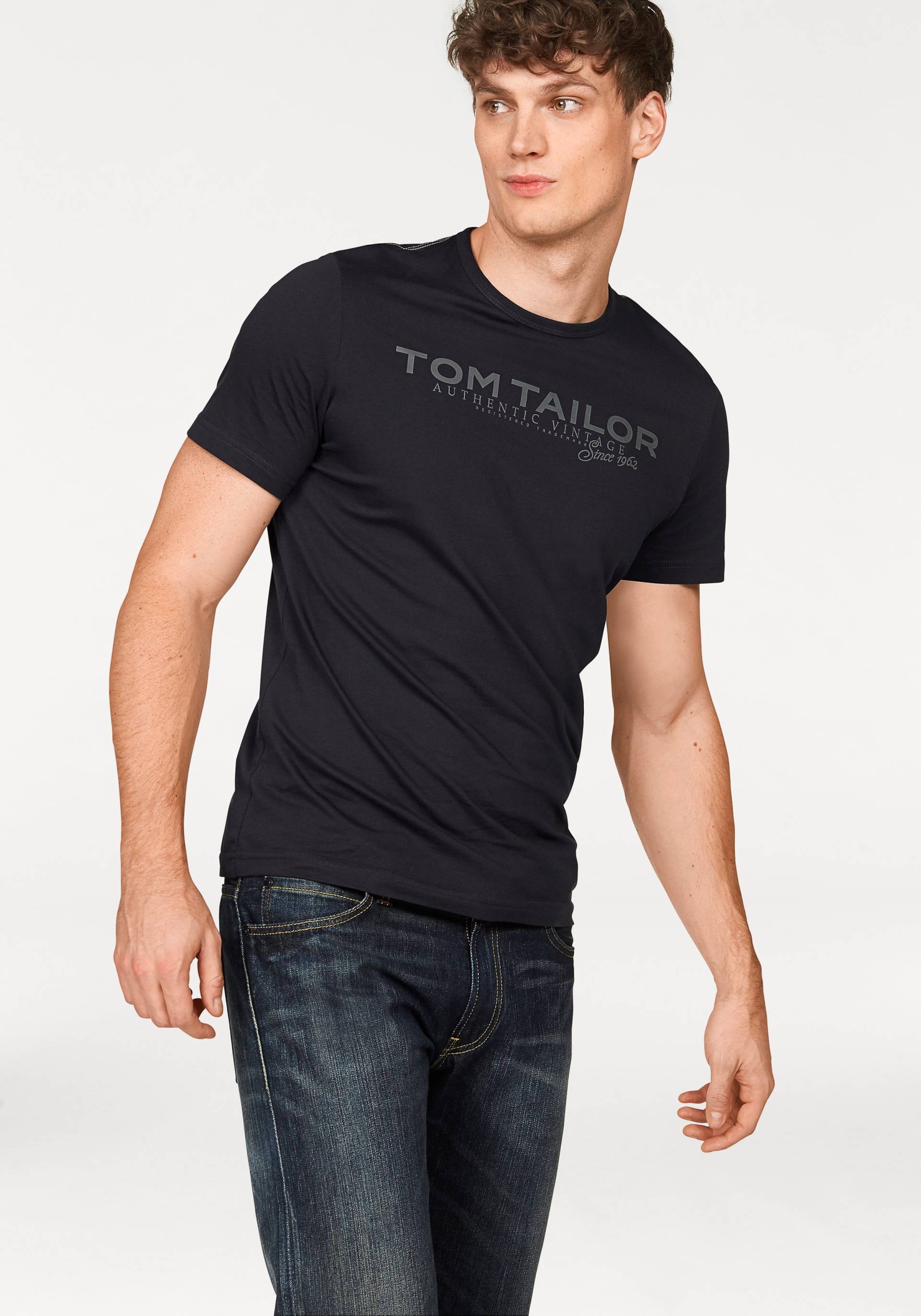 TOM TAILOR Rundhalsshirt, mit Logoprint von TOM TAILOR