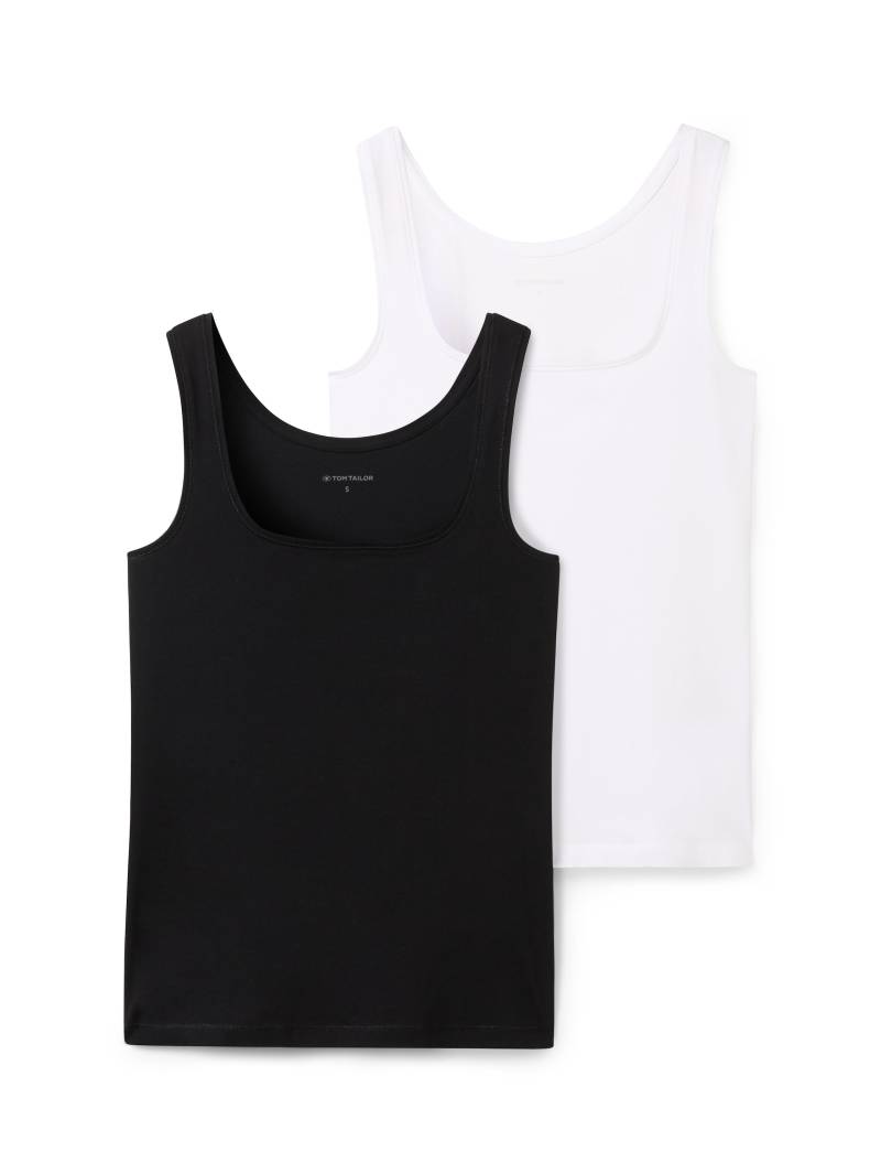 TOM TAILOR Tanktop, (Packung, 2 tlg.), im Doppelpack von TOM TAILOR