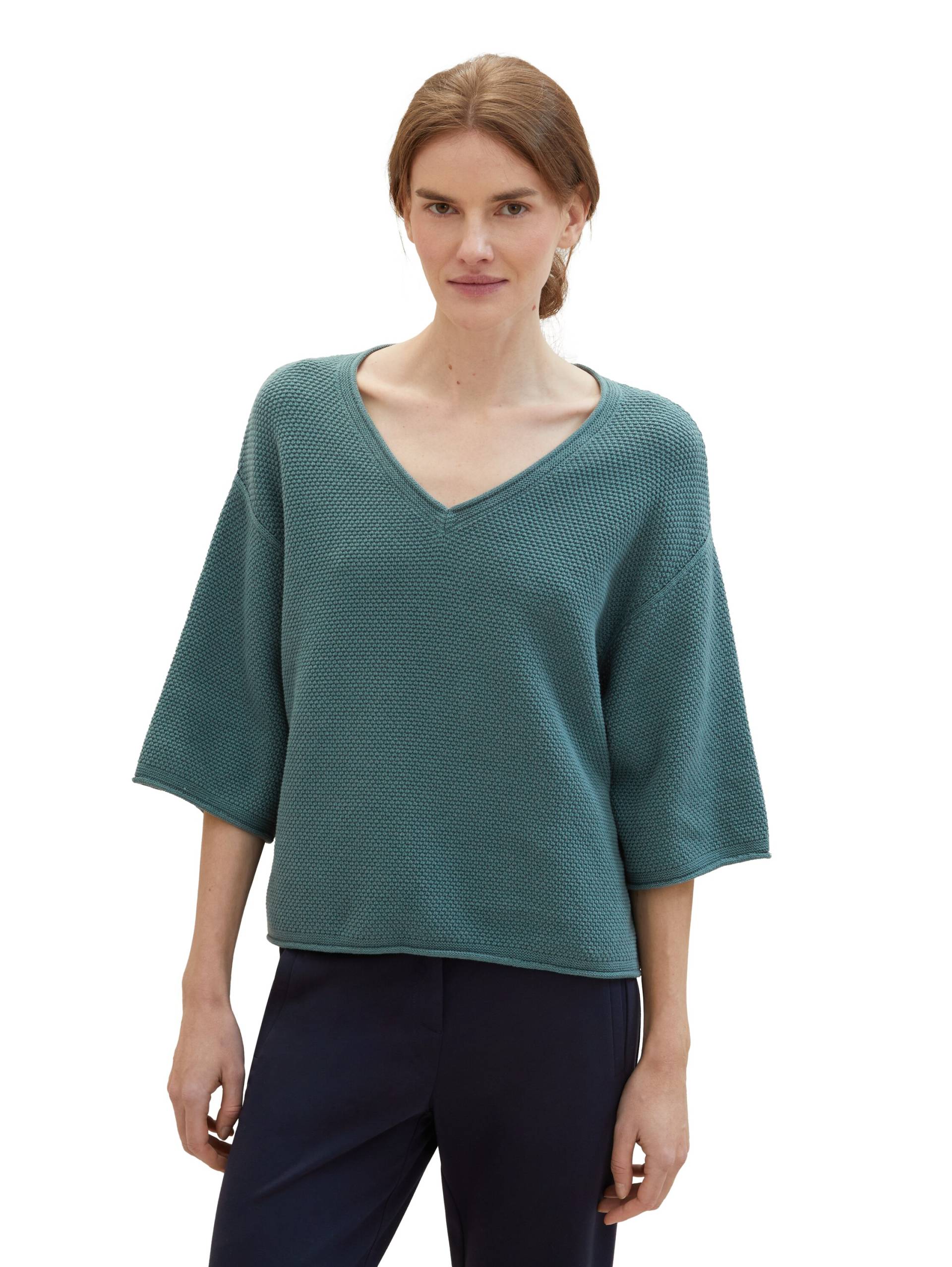 TOM TAILOR V-Ausschnitt-Pullover, mit Drop-Shoulder von TOM TAILOR