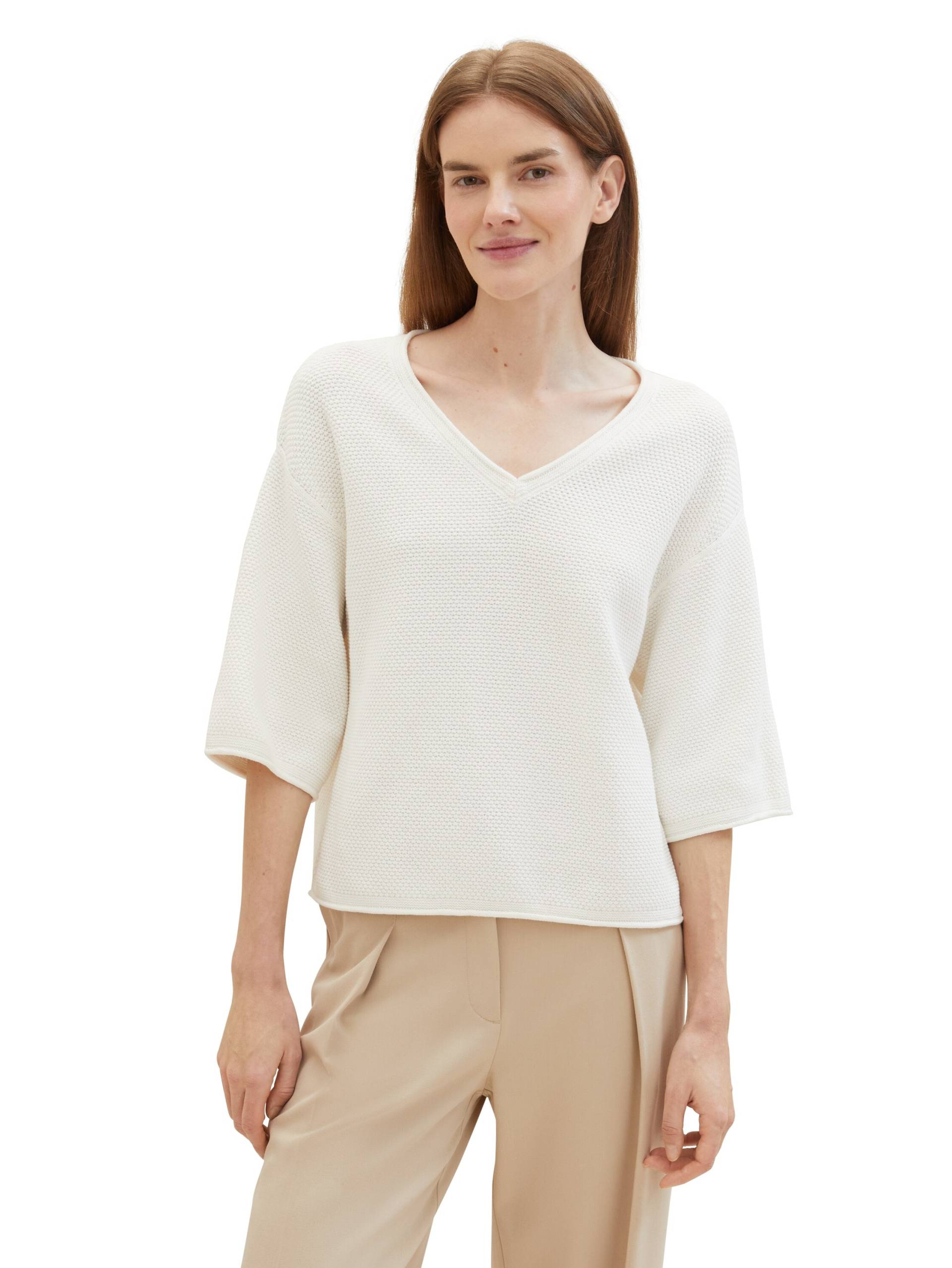 TOM TAILOR V-Ausschnitt-Pullover, mit Drop-Shoulder von TOM TAILOR