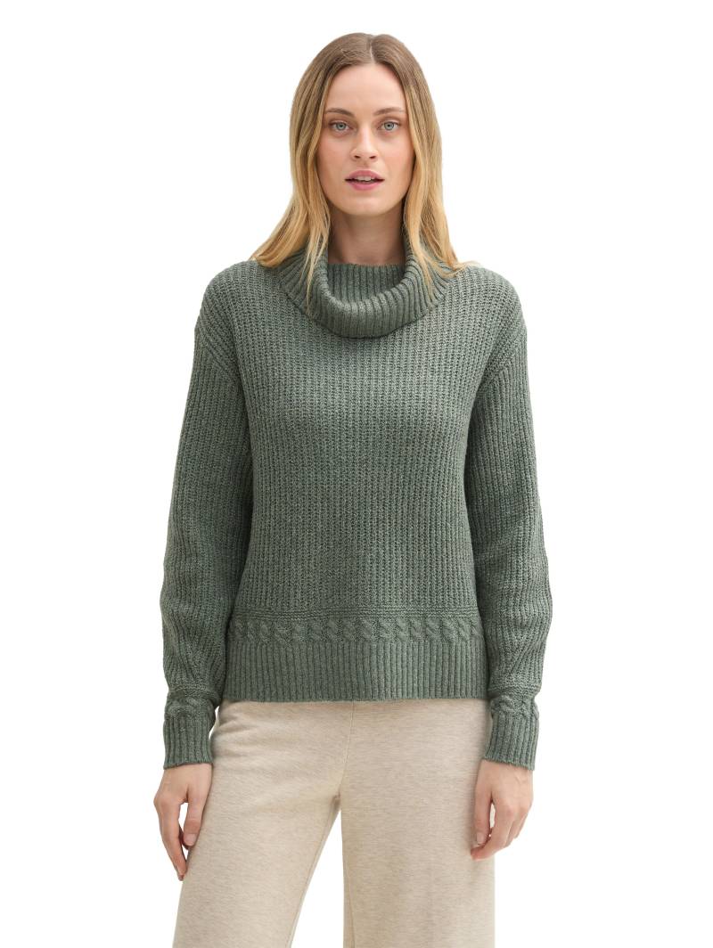 TOM TAILOR Strickpullover, mit extra grossem Struktur-Kragen von TOM TAILOR