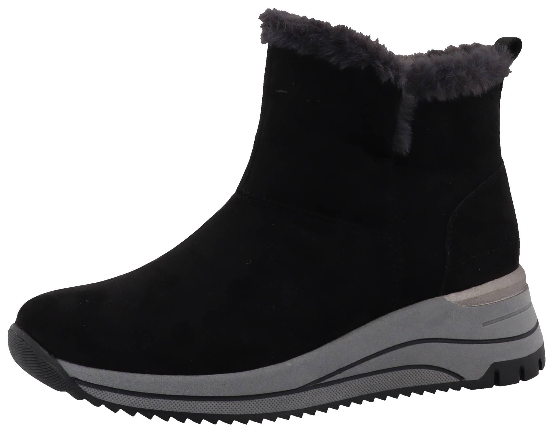 TOM TAILOR Winterboots, Keilabsatz, Plateau, Stiefelette mit Fellimitat-Kragen von TOM TAILOR