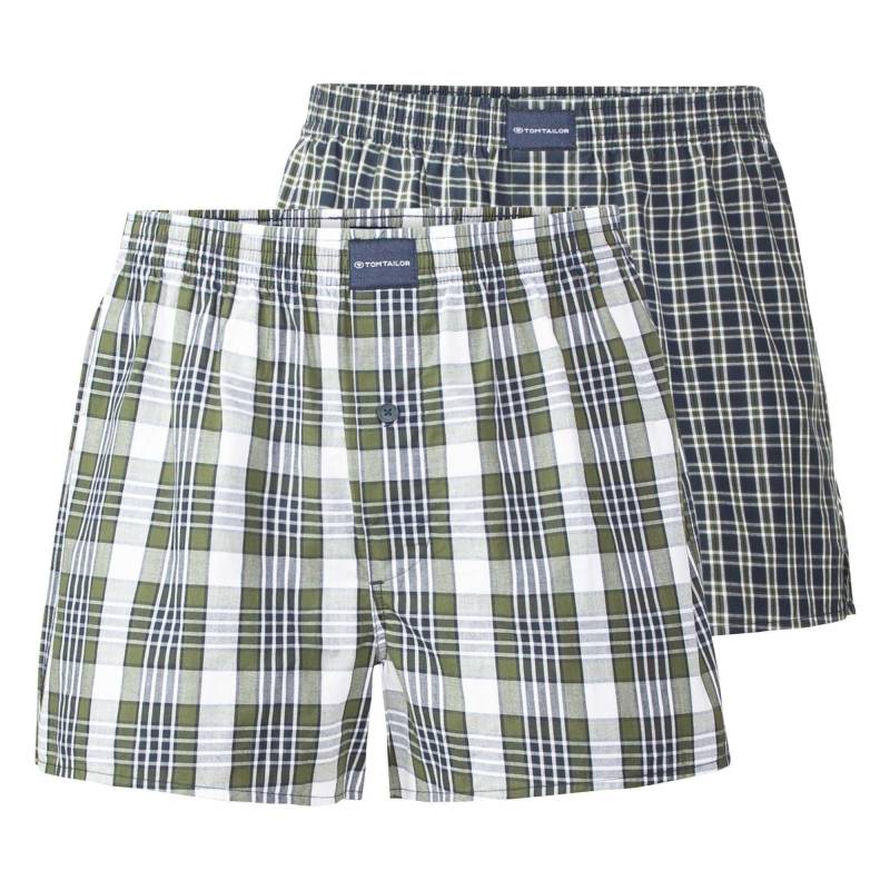 Web-boxershorts, 2er Pack - Unterwäsche Herren Taubengrau L von TOM TAILOR